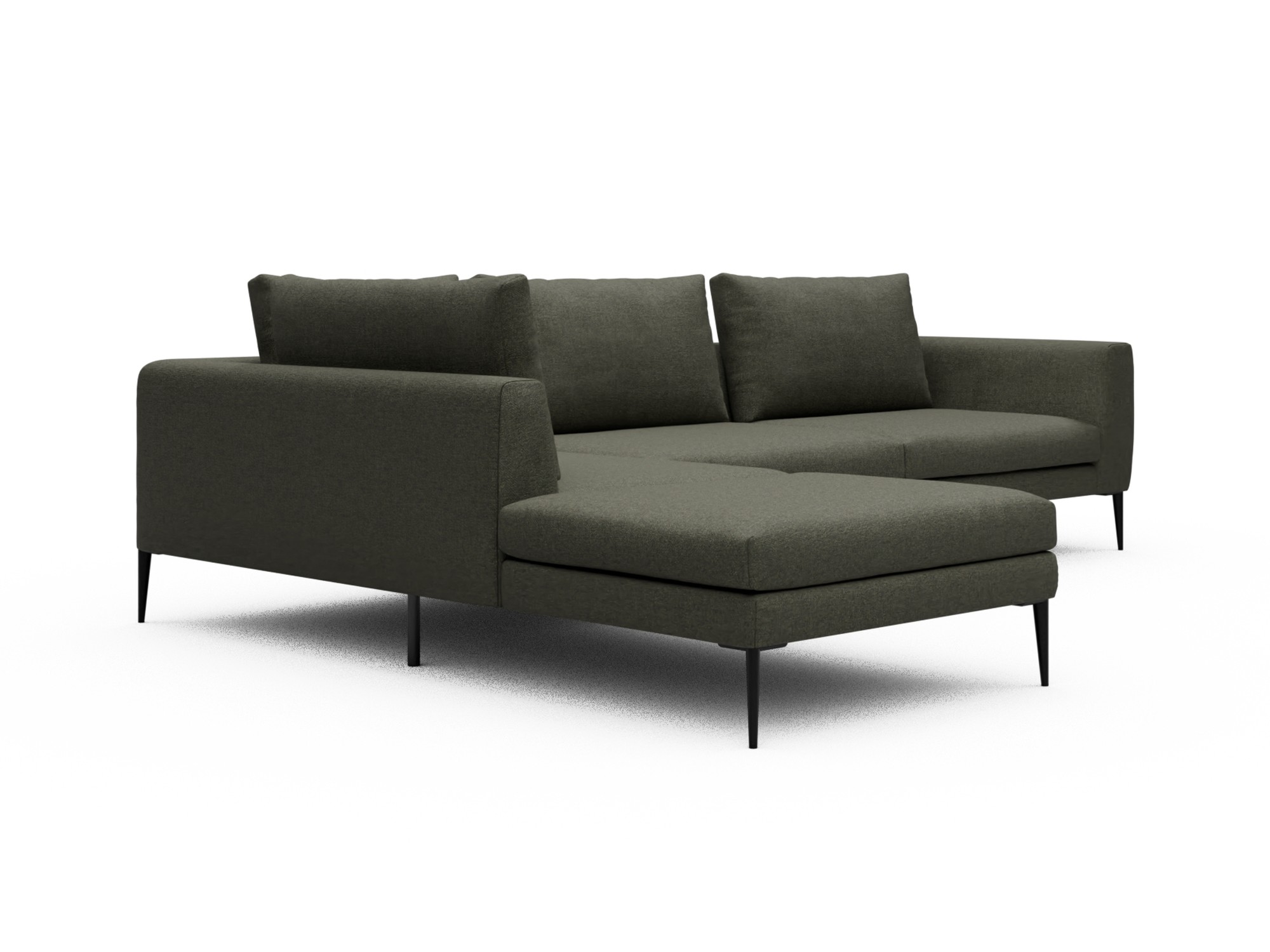 Skandi Home Ecksofa Paul Relax-Ecke links mit 3-Sitzer Sama-Winter-Moss moebelfaktor