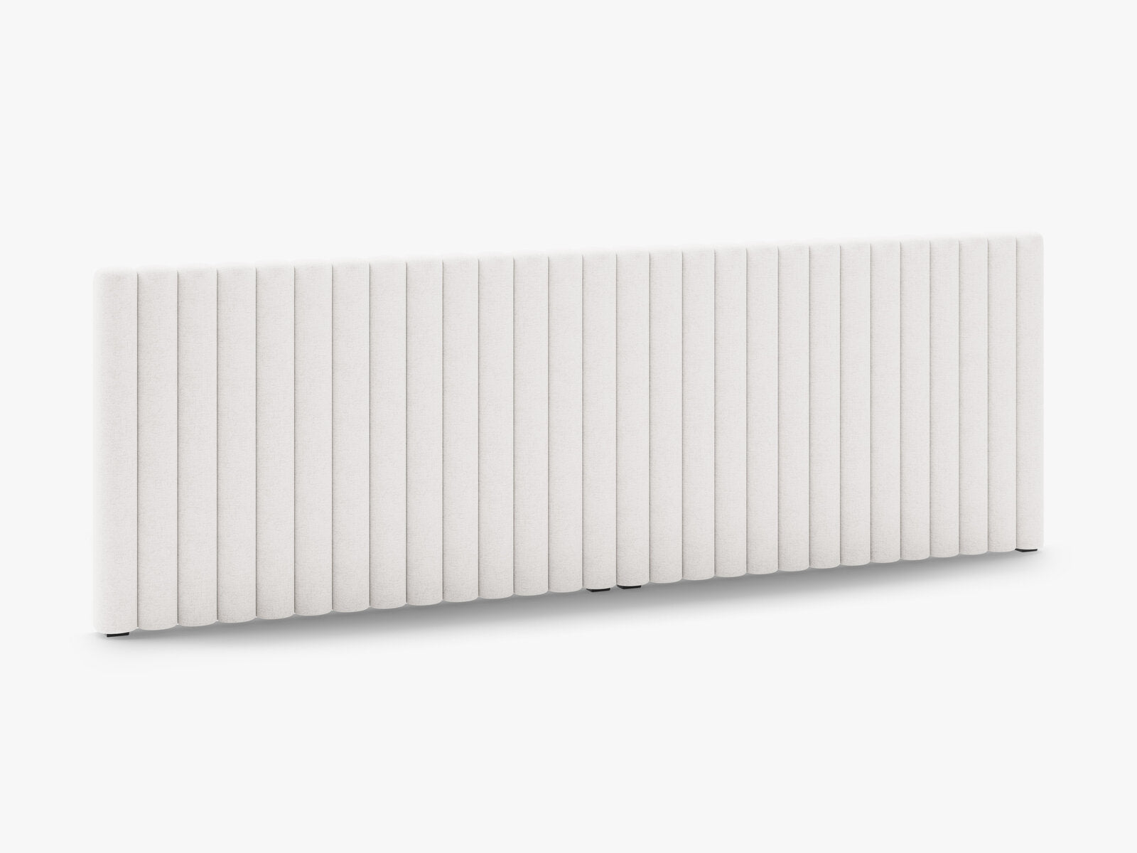 Micadoni Mistero Samtiger Kopfteil 160 cm Strukturierter Stoff Moly Helles Beige 280x95