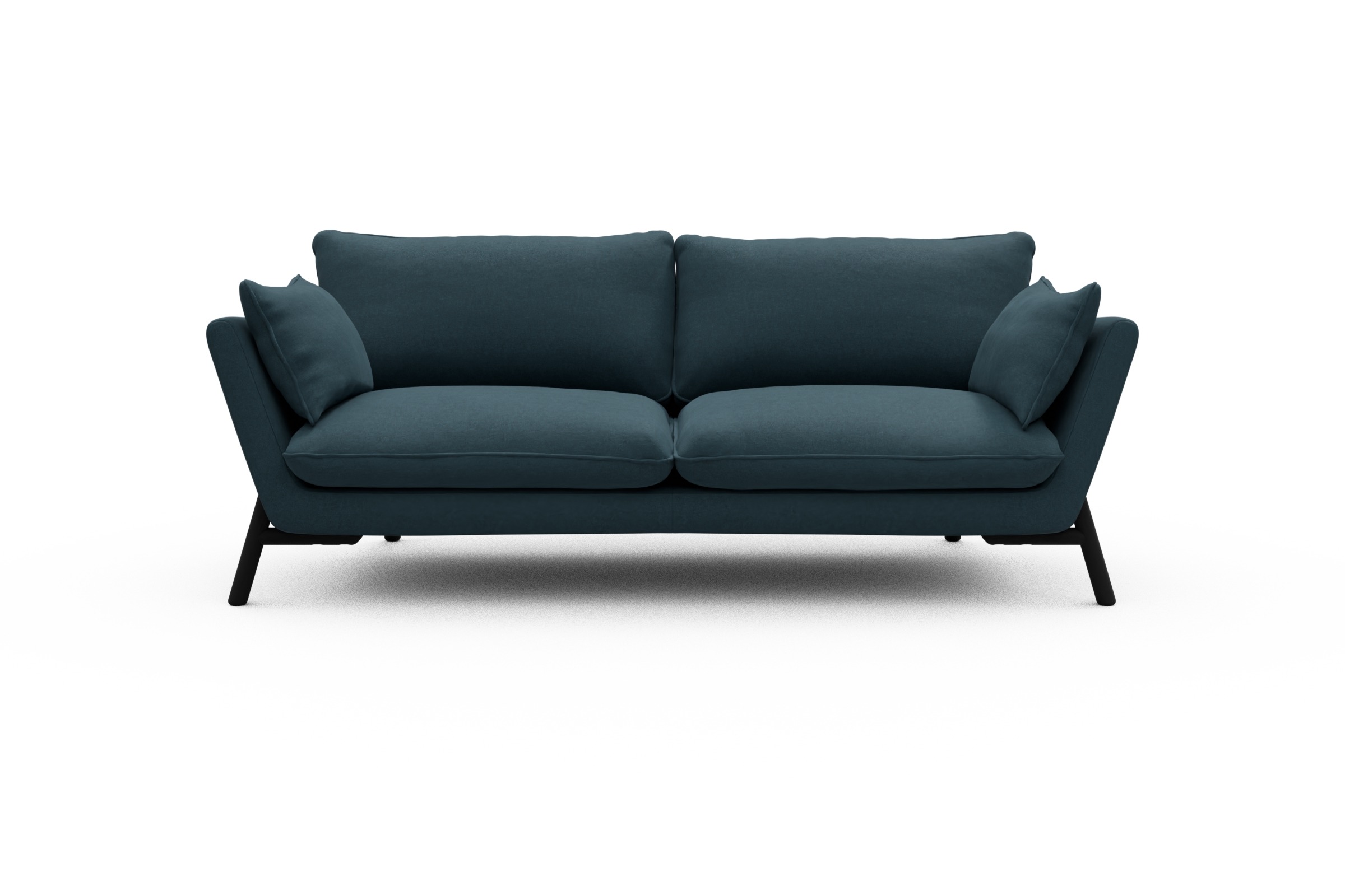 Skandi Home Sofa Emil 3-Sitzer Beinfarbe Eiche Schwarz Satya-Indigo moebelfaktor