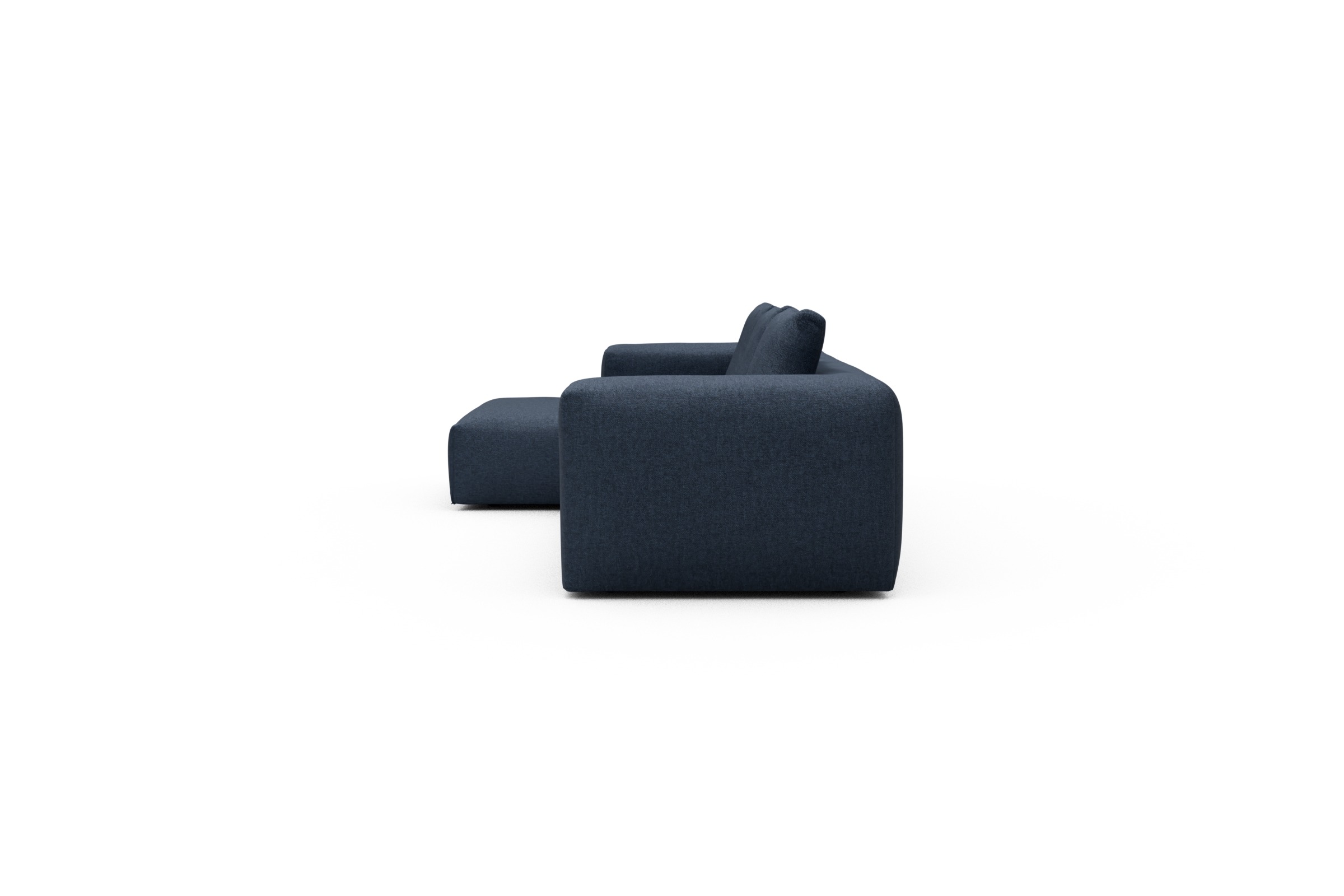 Ecksofa Fred Chaiselongue links mit 2,5-Sitzer Sama-Deep-Blue