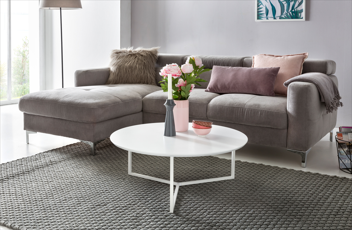 Couchtisch Styrso Weiß Ø 80 cm