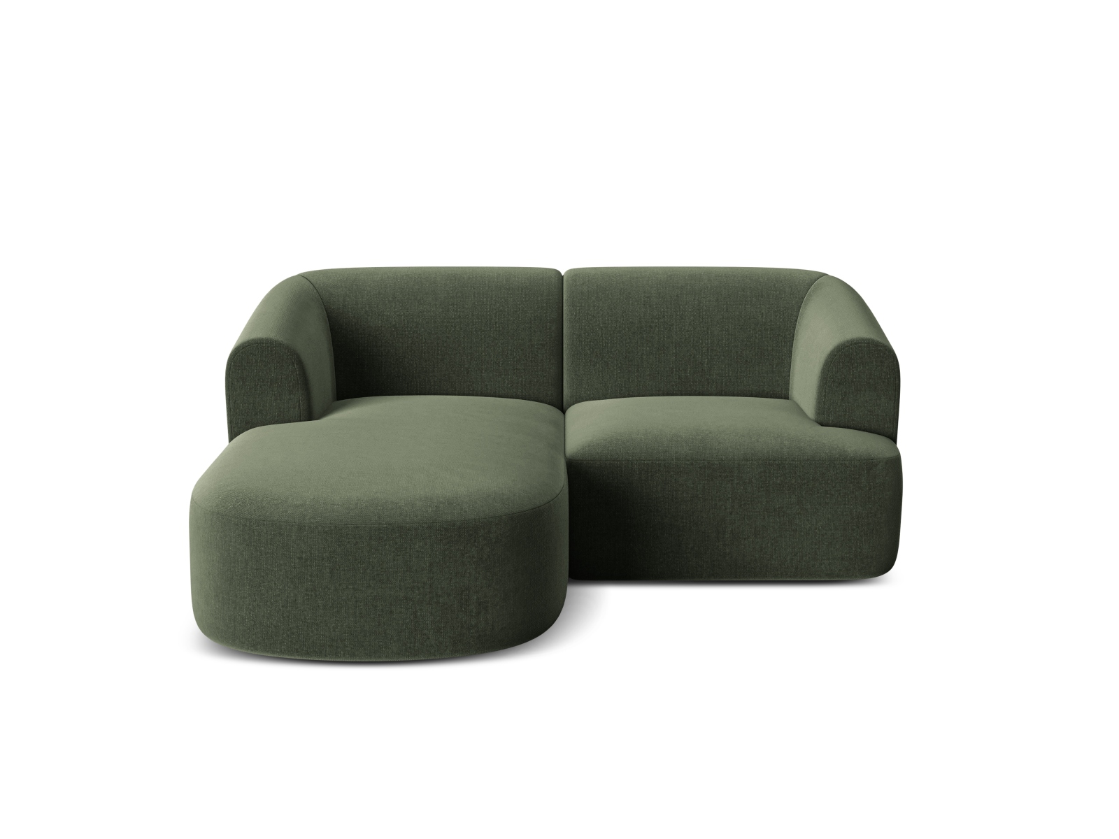Cosmopolitan Design Ecksofa Campi 3-Sitzer Samt Vogue Grün Links
