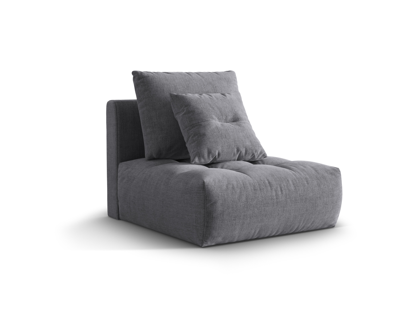 Micadoni Armloses Modul Bloom Strukturierter Stoff City Grau
