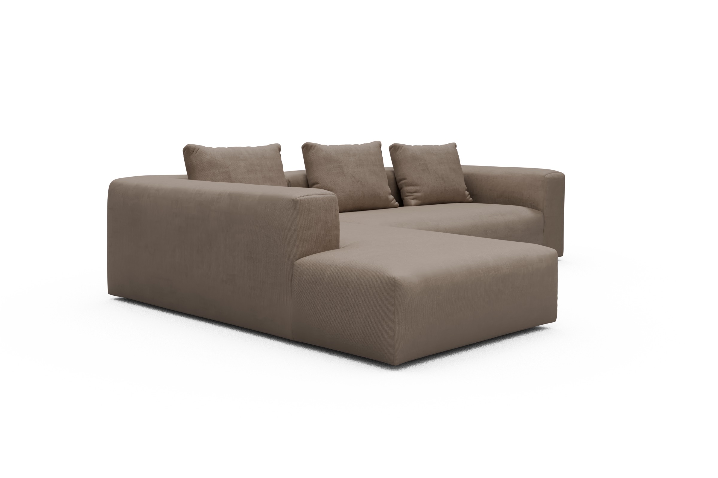 Ecksofa Fred Relax-Ecke links mit 2,5-Sitzer Cordufine-Biege