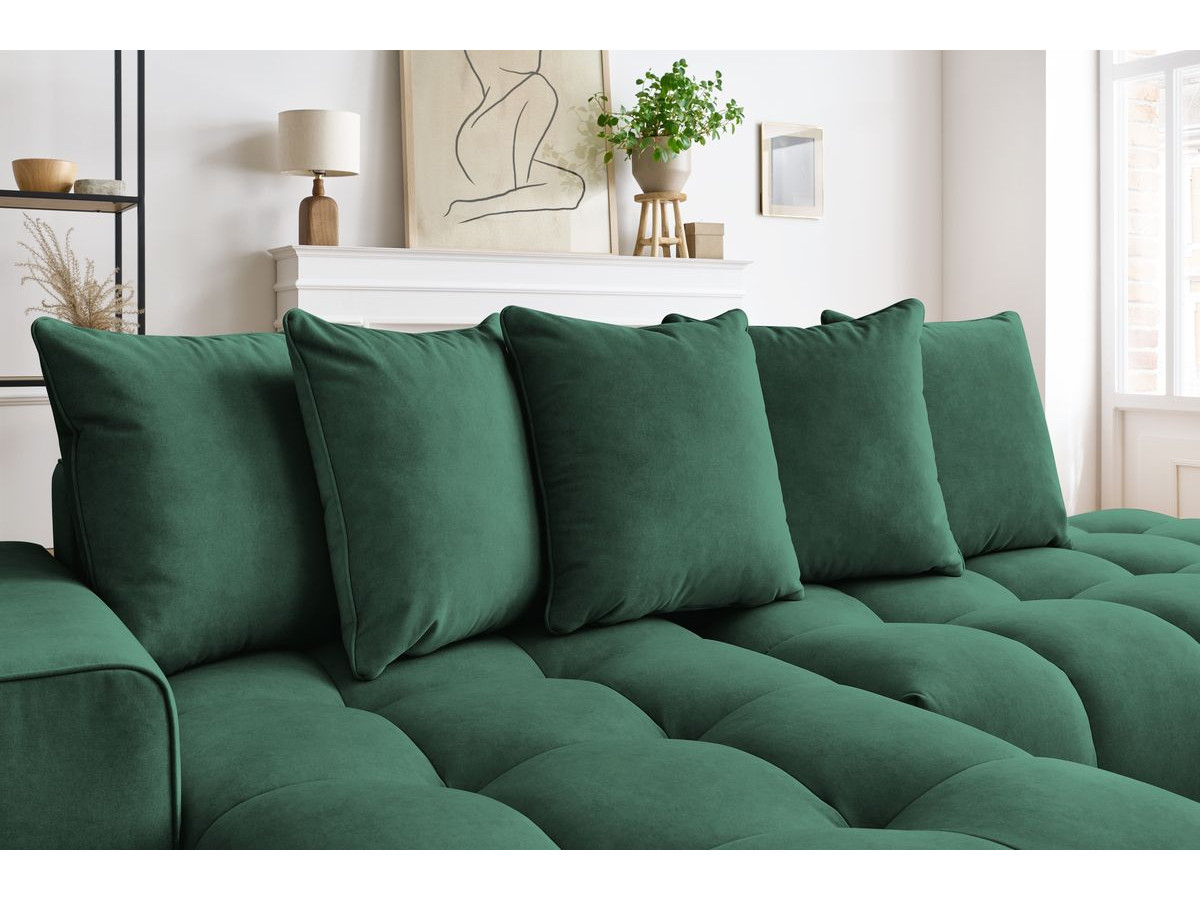 Bobochic Mont-blanc Ecksofa Samt Grün Ecke links