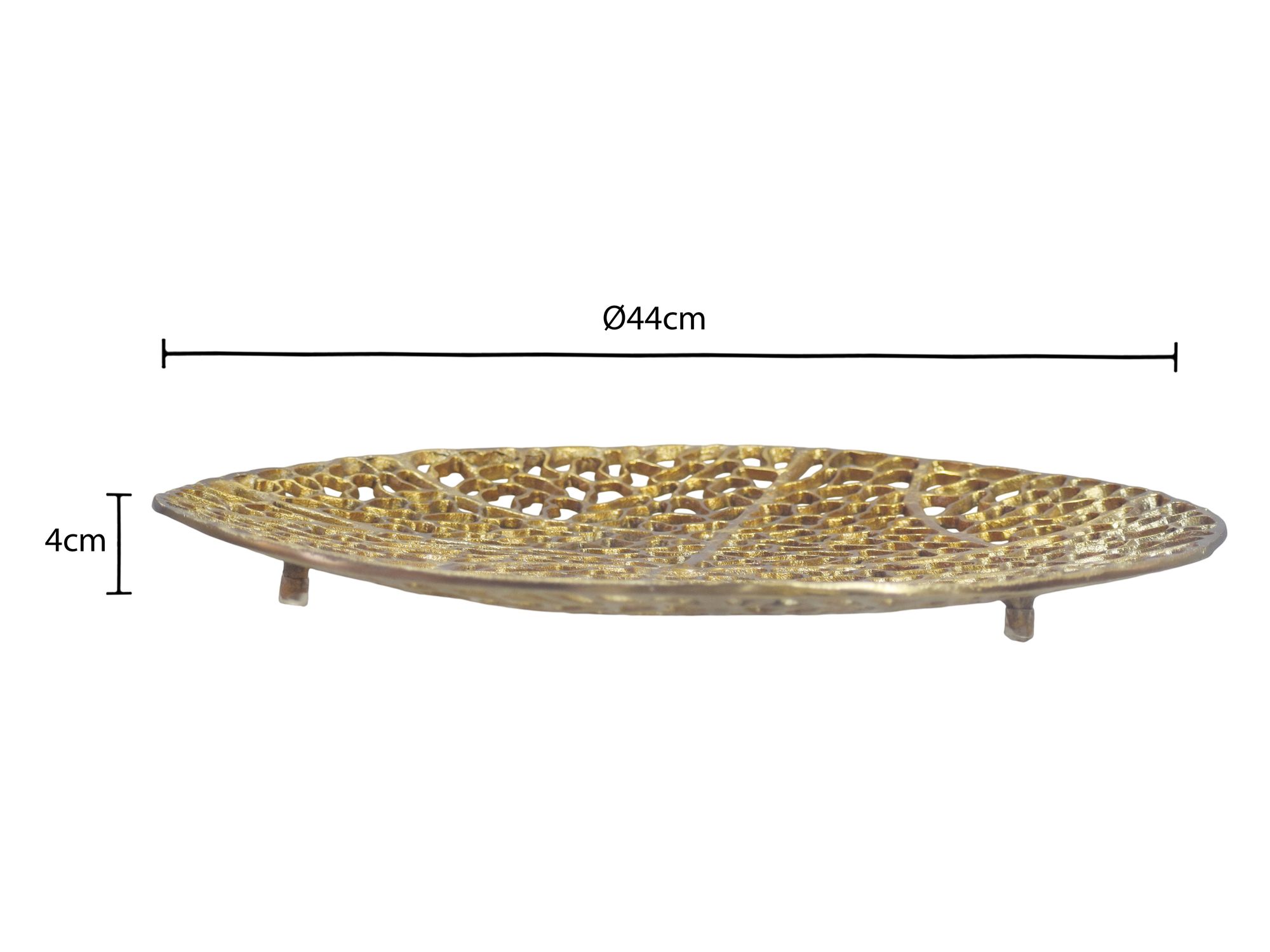 Dekoschale Lonevag Aluminium Gold Ø 44 cm
