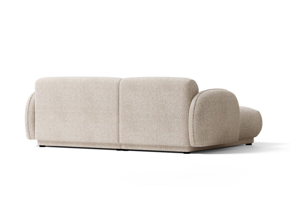 Cosmopolitan Design Ecksofa Bilbao 3-Sitzer kleine Version Boucle Miles Beige Links