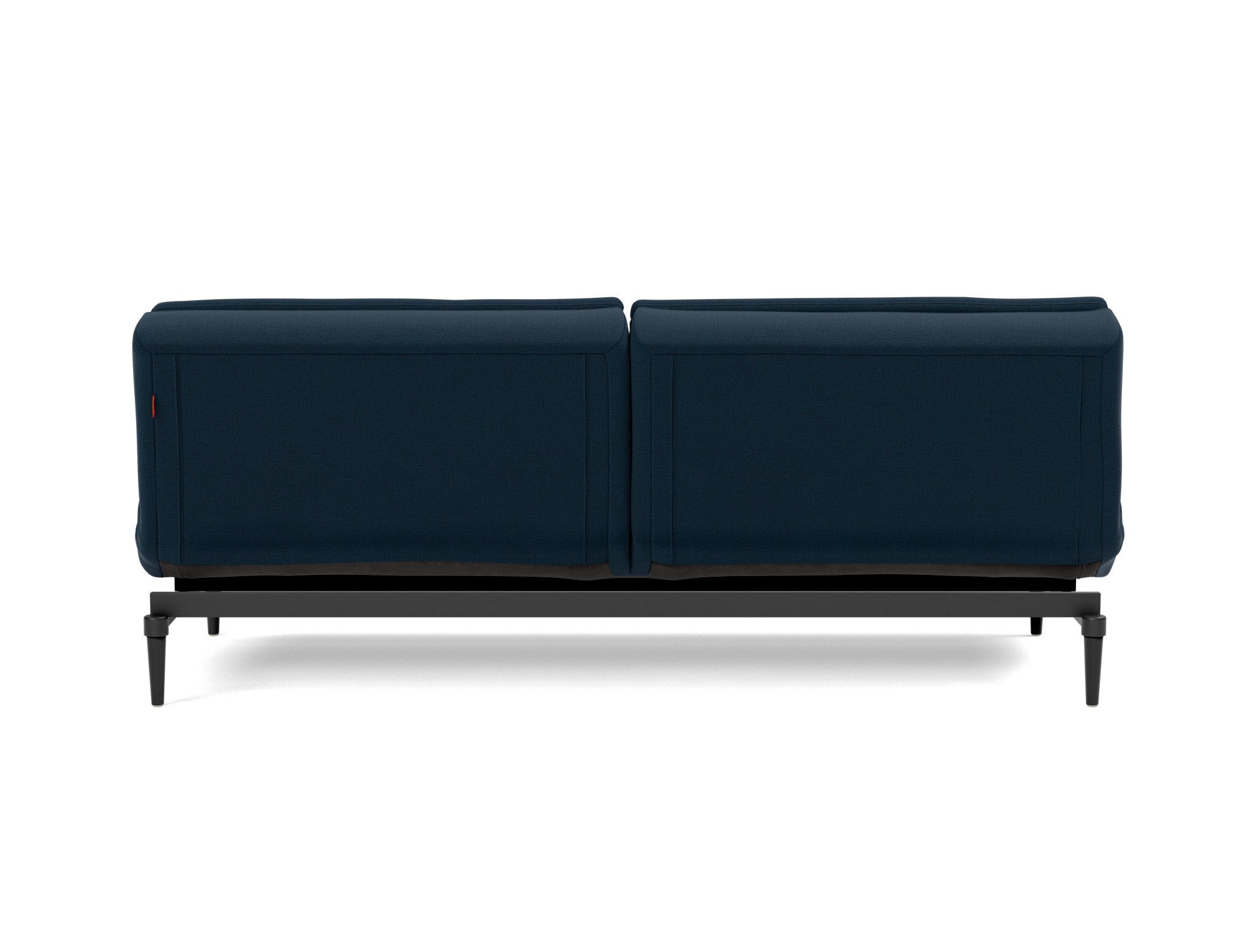 Schlafsofa Dublexo Flachgewebe Mixed Dance 528-Blue Beine Styletto Eiche schwarz