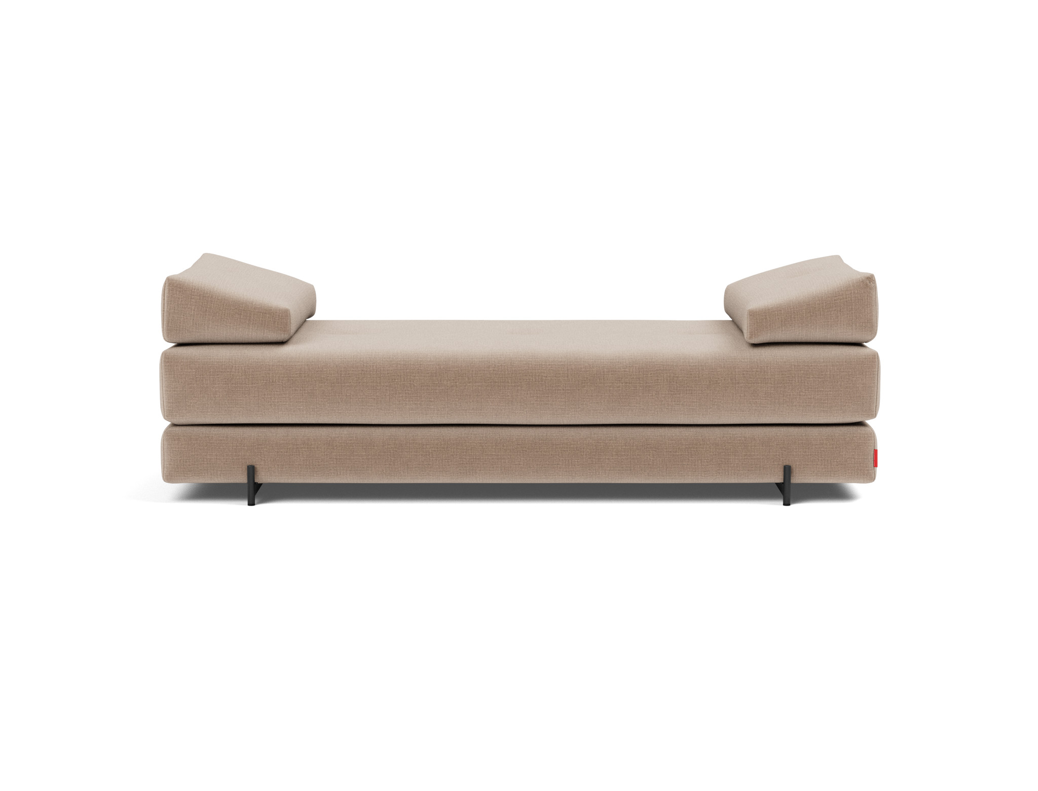 Tagesbett Sigmund Chenille Esina 417-Mocha Beine Indu schwarz