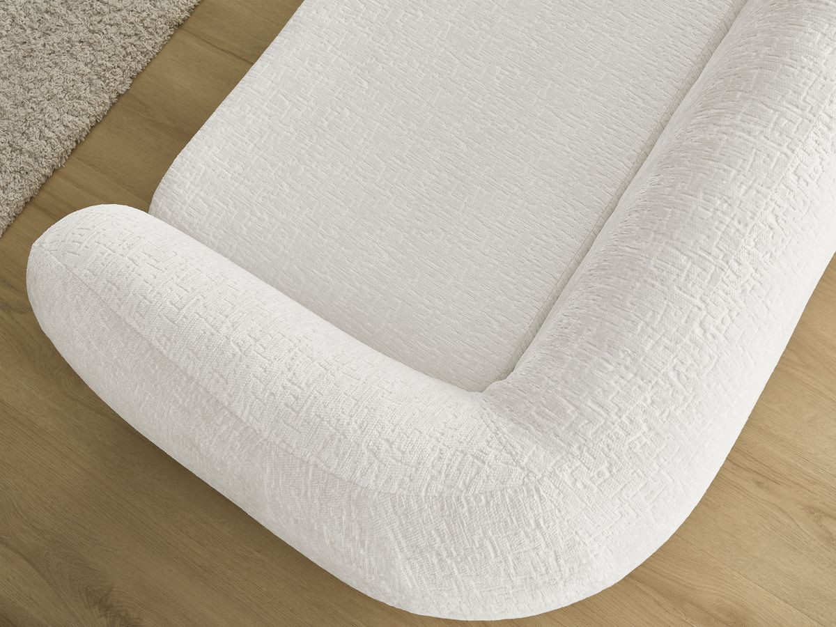 Bobochic Neyo Schlafsofa 3-Sitzer Strukturstoff Weiß