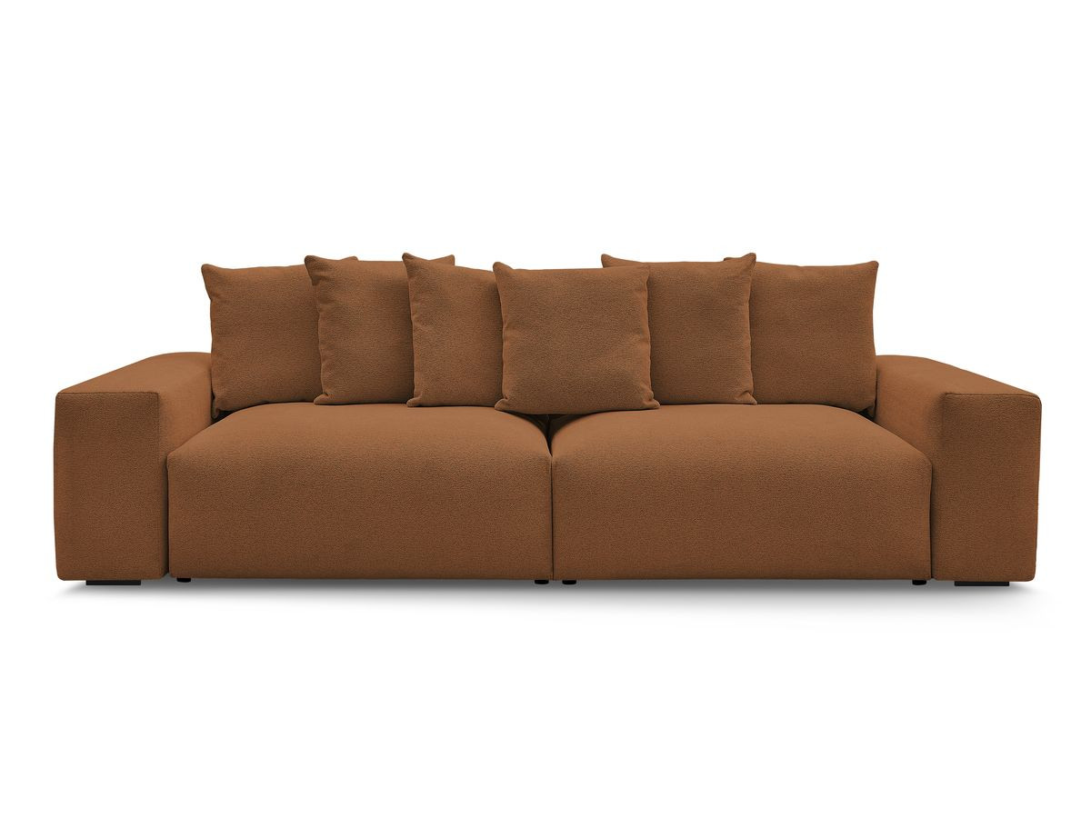 Bobochic Voltaire Sofa 4-Sitzer 320 × 124 cm Melange-Stoff Orange