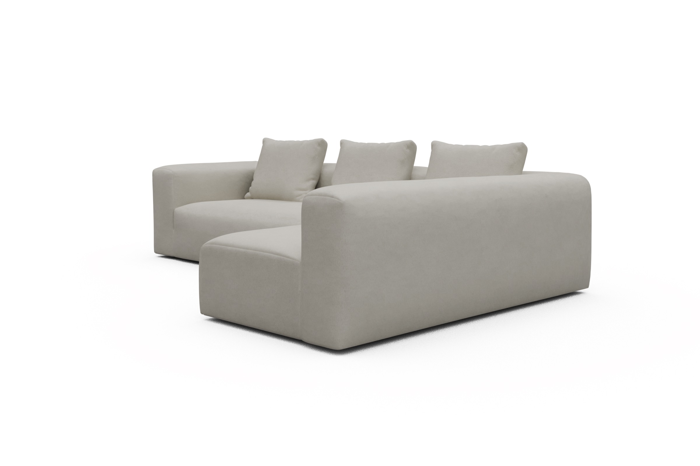 Ecksofa Fred 2x 2,5-Sitzer rechts offen Denari-Clean-Beige