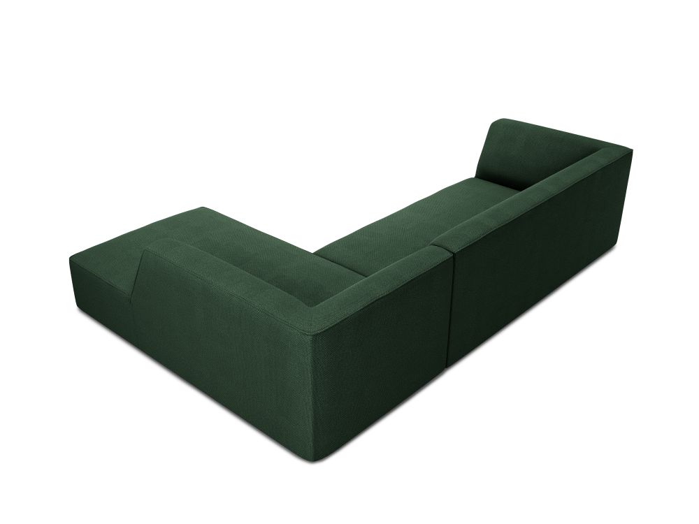 Cosmopolitan Design Ecksofa Siena 4-Sitzer Strukturierter Stoff Ottawa Grün Rechts