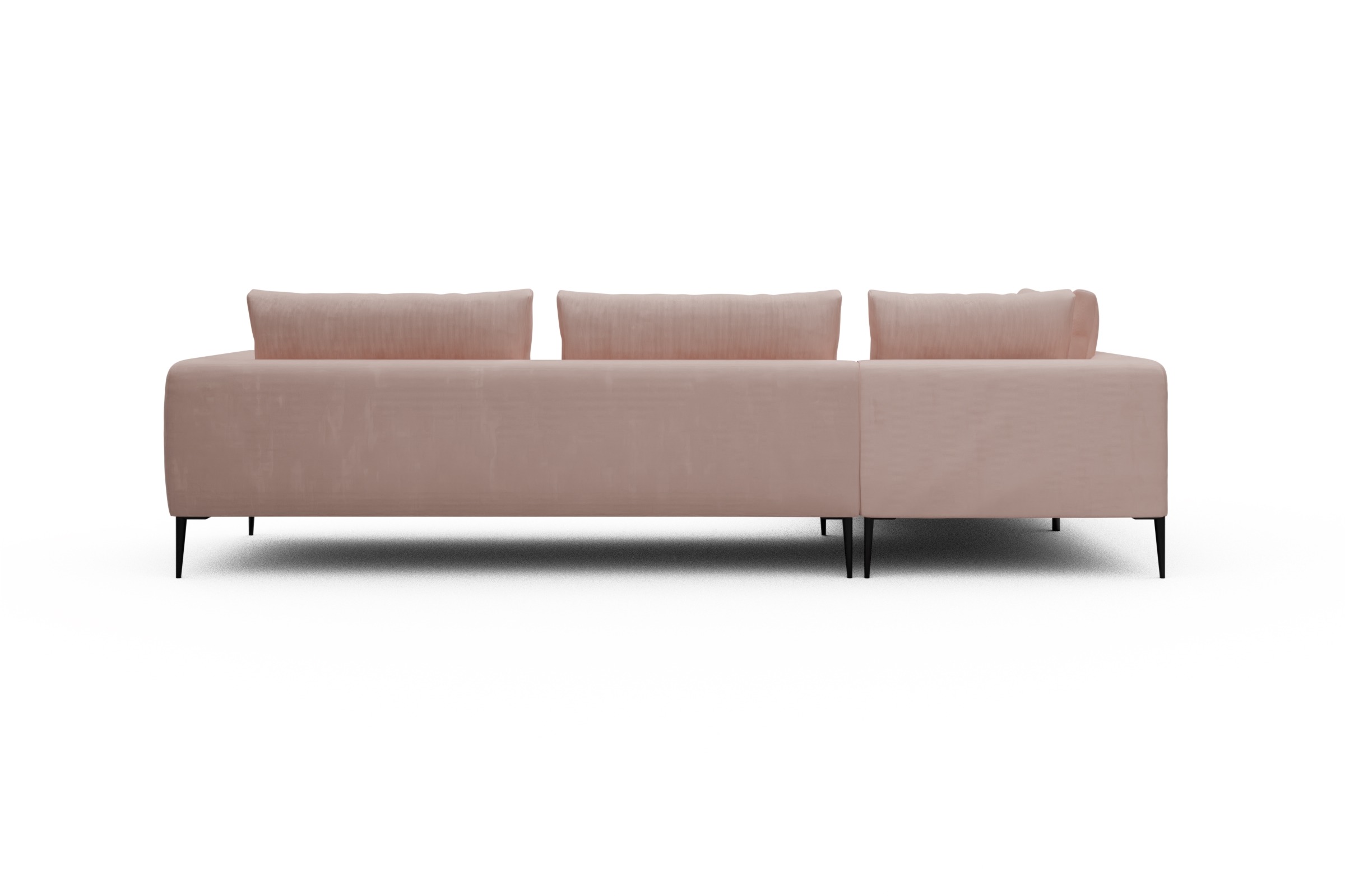 Ecksofa Paul Relax-Ecke rechts mit 3-Sitzer Cordufine-Blush