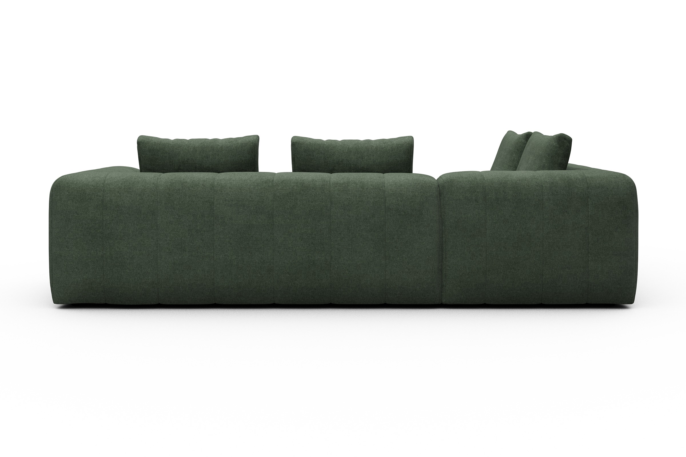 Ecksofa Hugo 2x 2,5-Sitzer Armlehne rechts Casone-Forest-Green