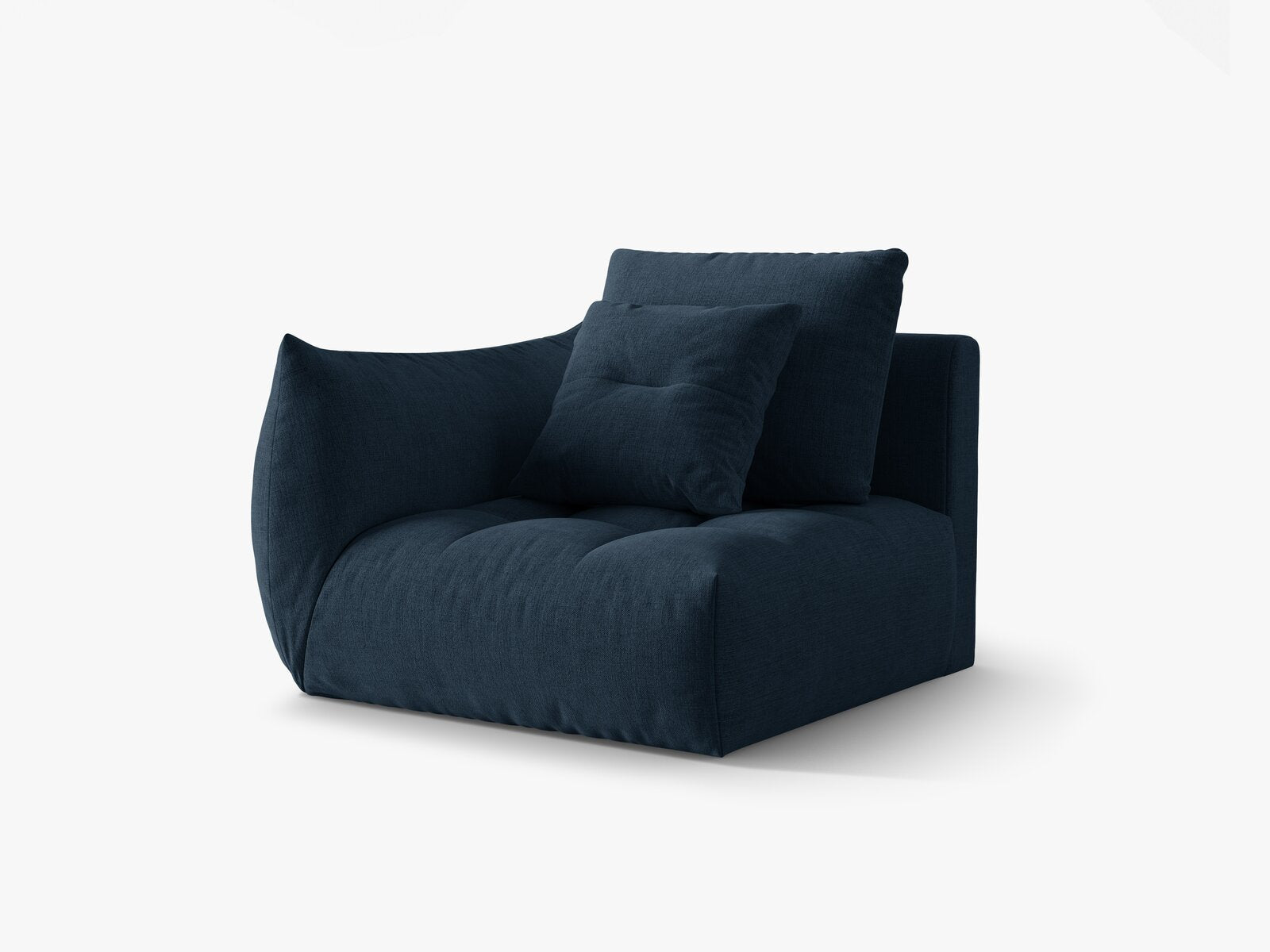 Micadoni Eckmodul Bloom Strukturierter Stoff Wind Marineblau Links