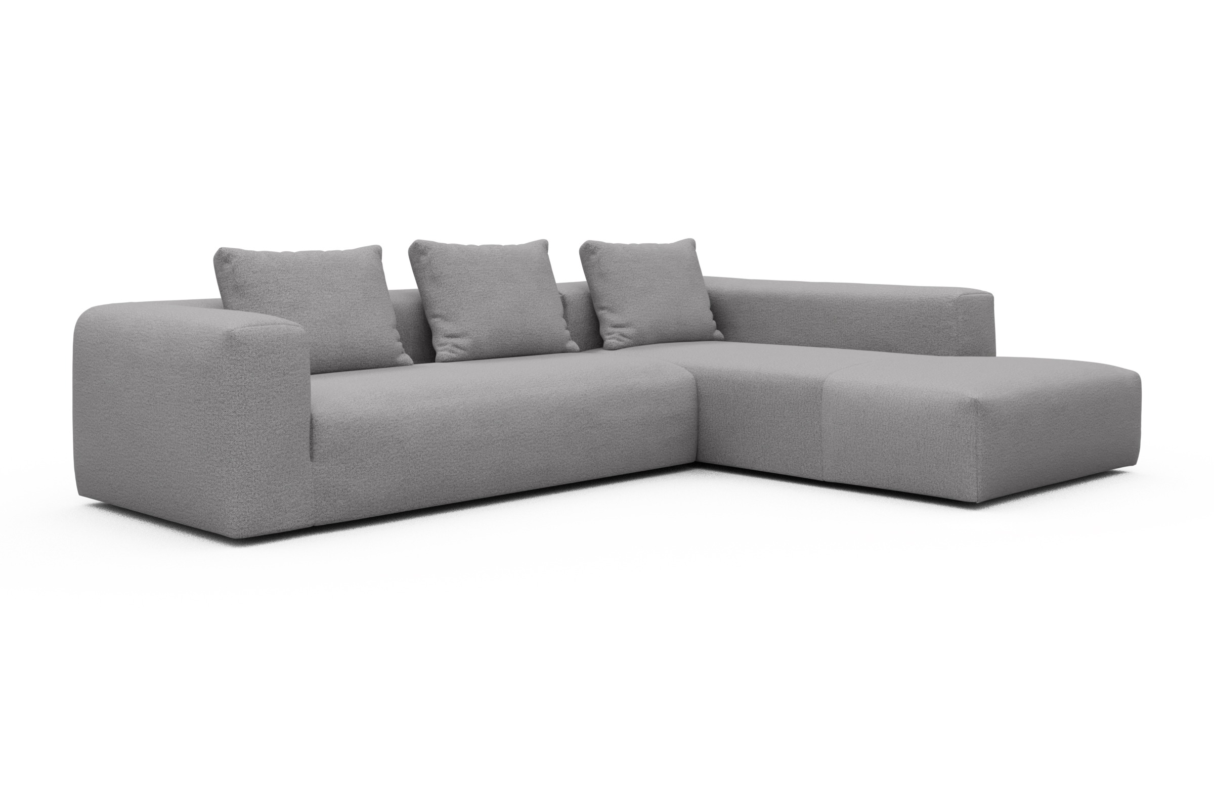 Ecksofa Fred Relax-Ecke rechts mit 2,5-Sitzer Sama-Grey