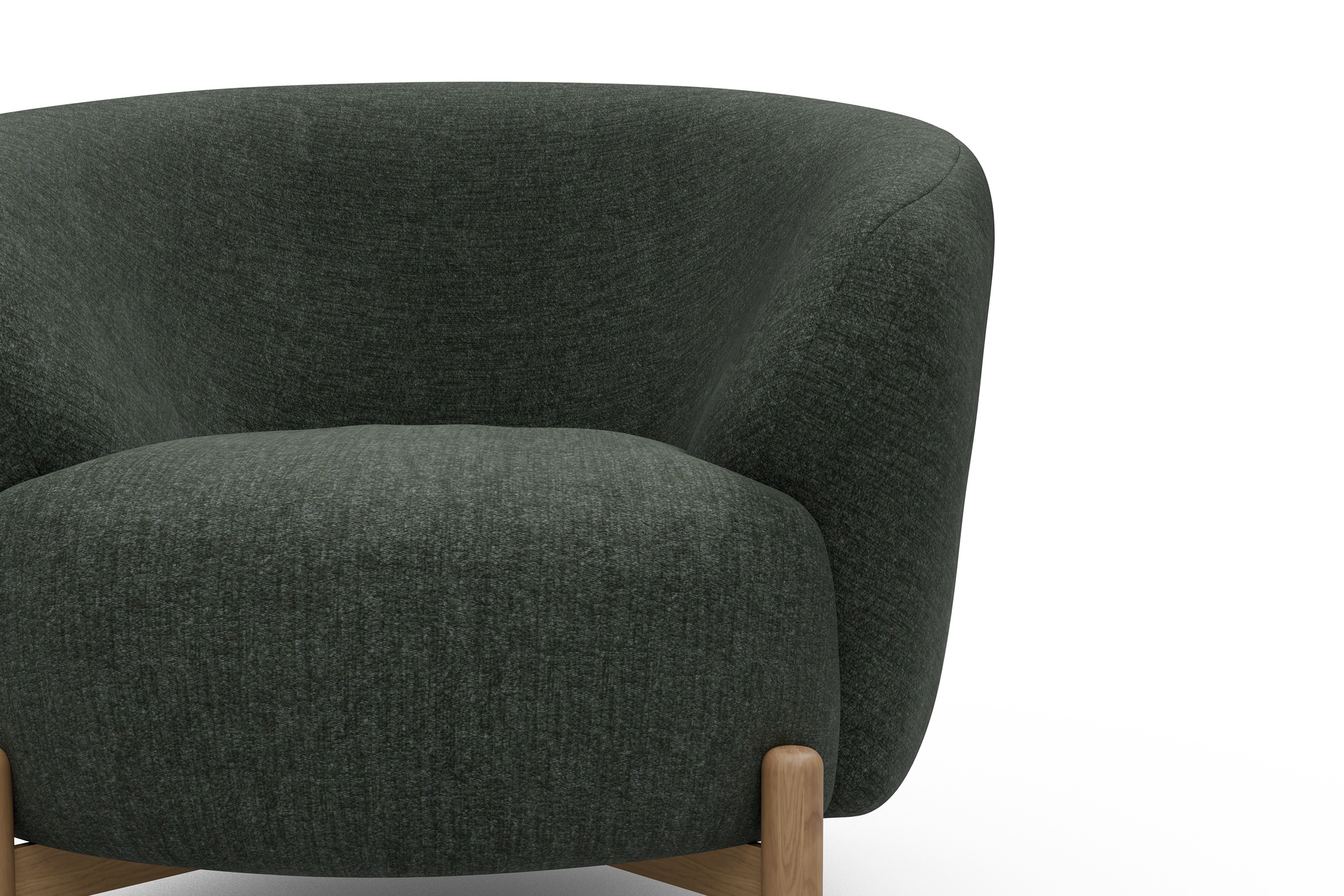 Sessel Ronda Holzbeine Eiche Natur Aivi-Pine-Green
