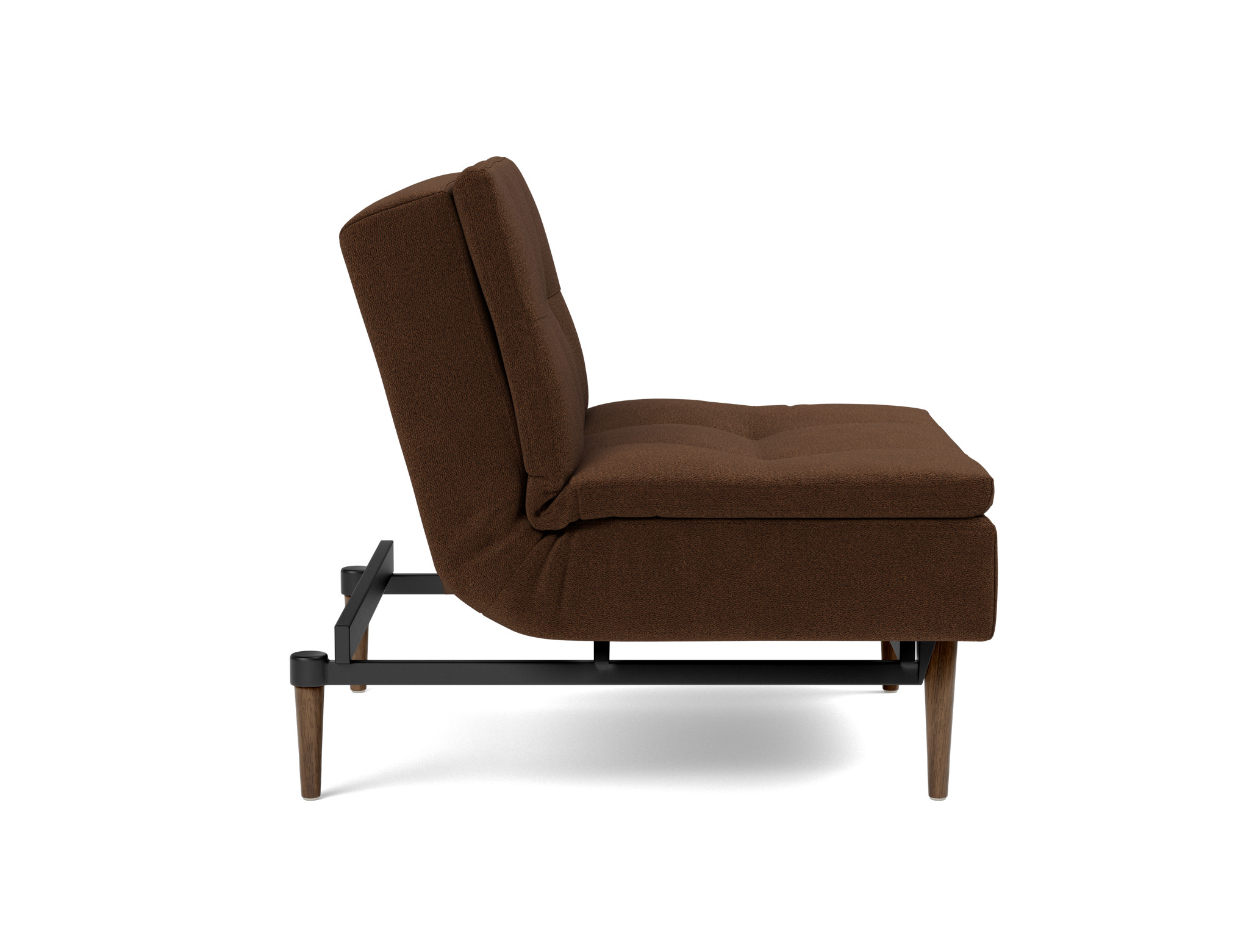 Sessel Dublexo Strukturierter Stoff Taura 359-Cappuccino Beine Styletto Eiche dunkel