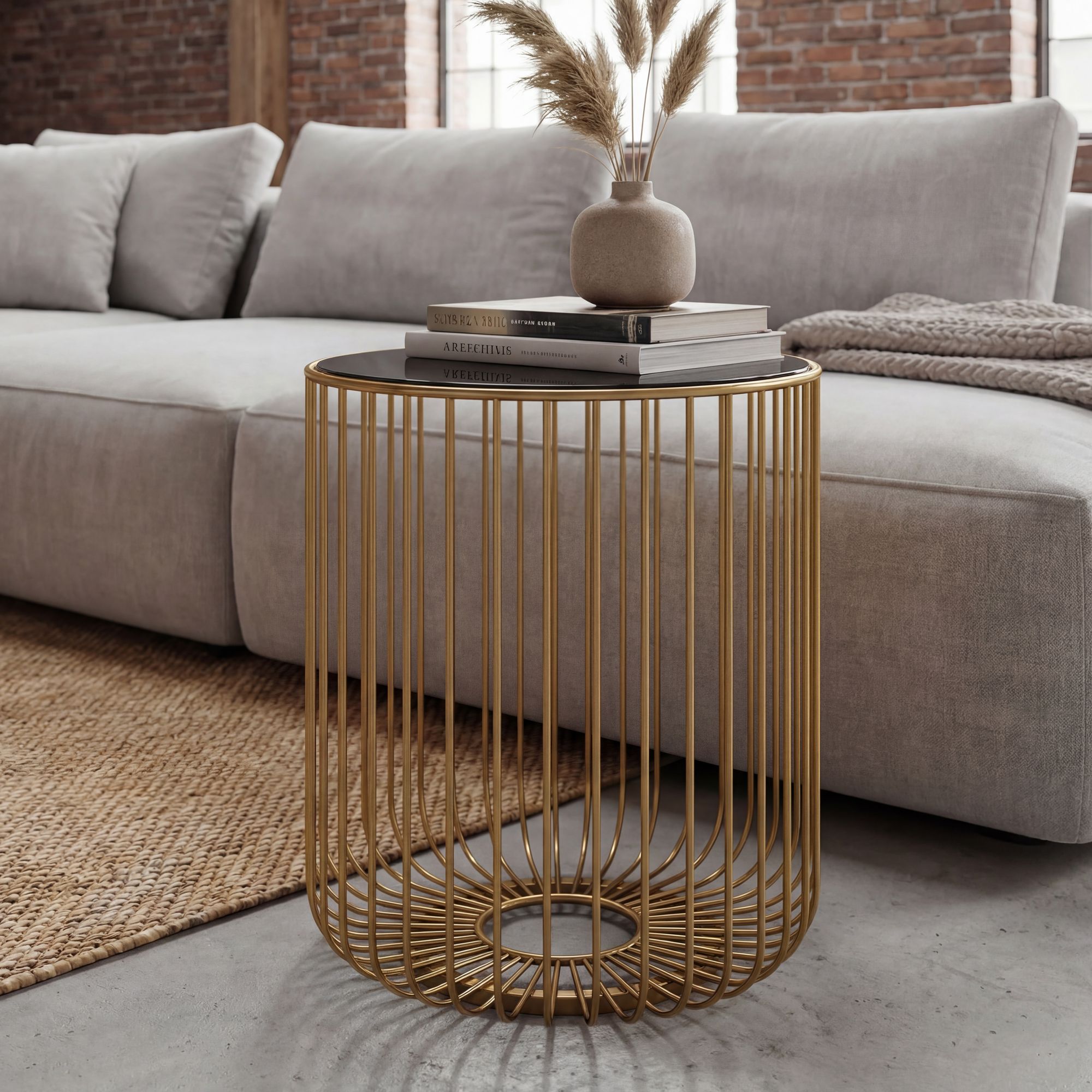 Beistelltisch Rubbestad Gold Ø 40 cm