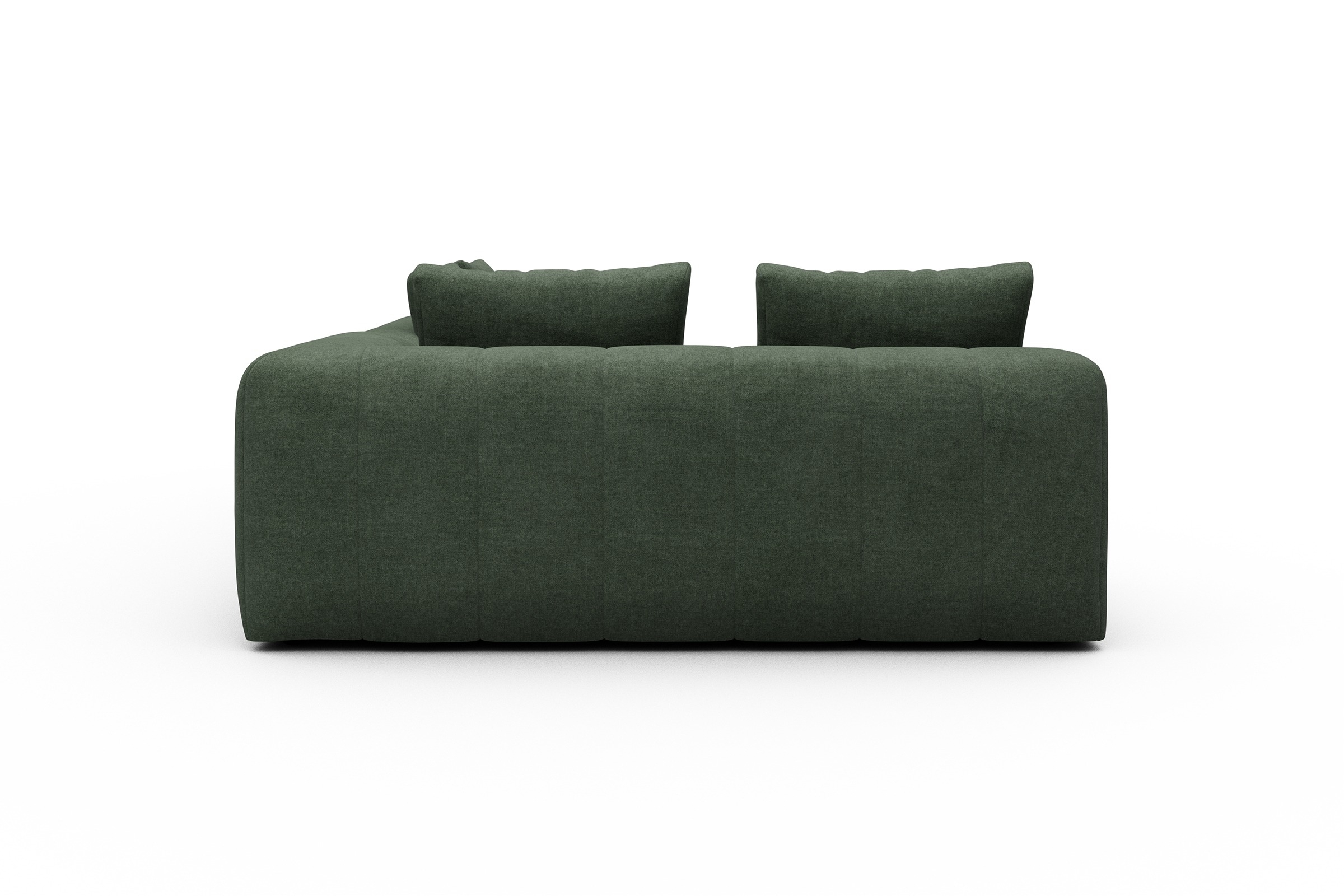 Ecksofa Hugo 2x 2,5-Sitzer Armlehne rechts Casone-Forest-Green