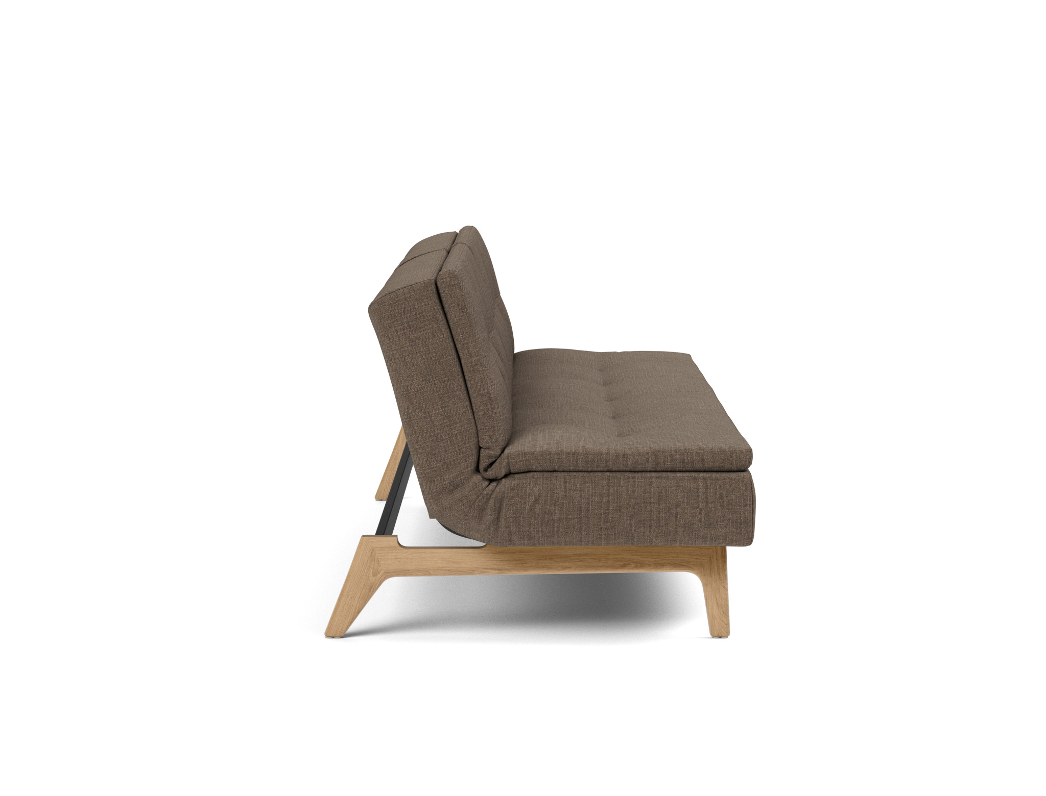 Schlafsofa Dublexo Chenille Esina 411-Cedar-Brown Beine Eiche
