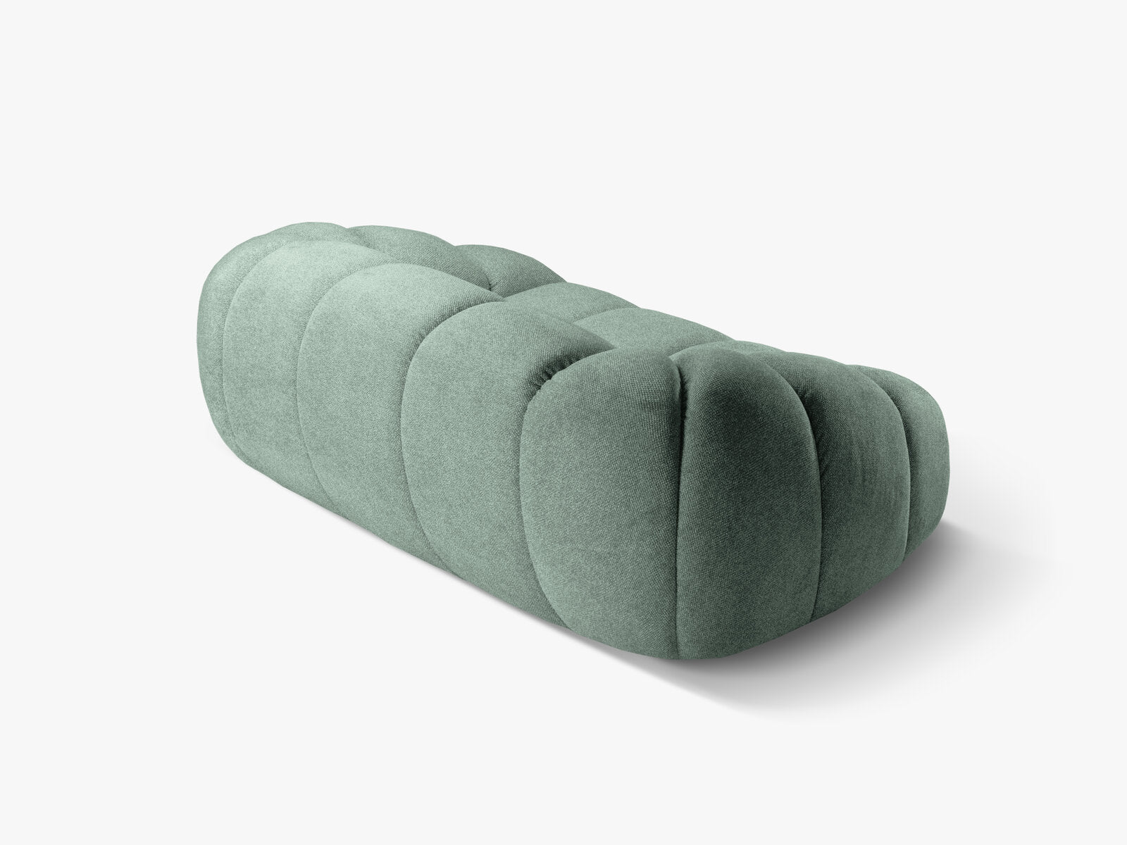Micadoni Sofa Diana 2-Sitzer Strukturierter Samtstoff Minze