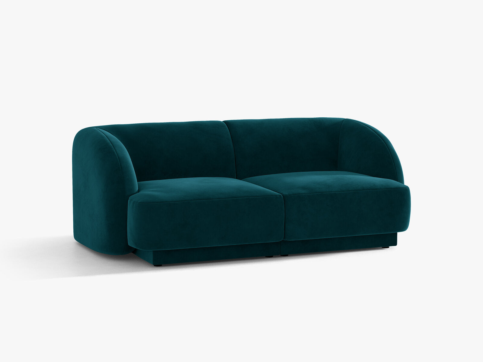 Micadoni Sofa Miley 2-Sitzer Samt Venus Dunkel Petrol