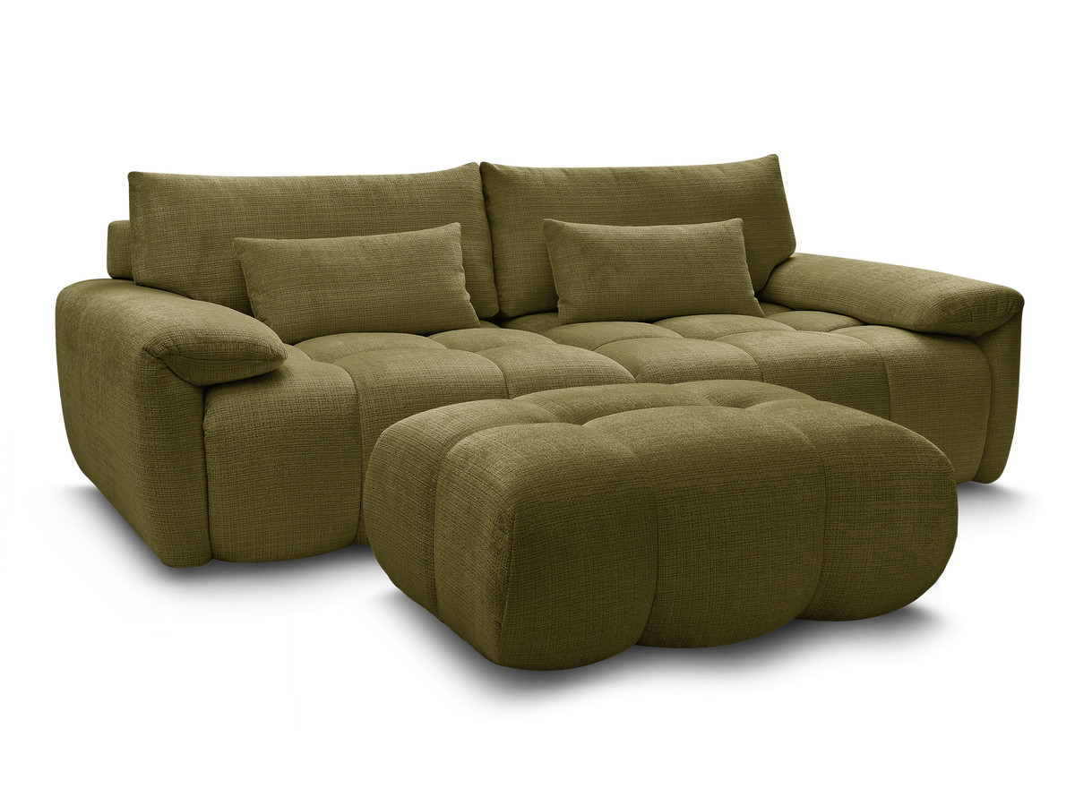 Bobochic Ivane Sofa 4-Sitzer Strukturstoff Grün