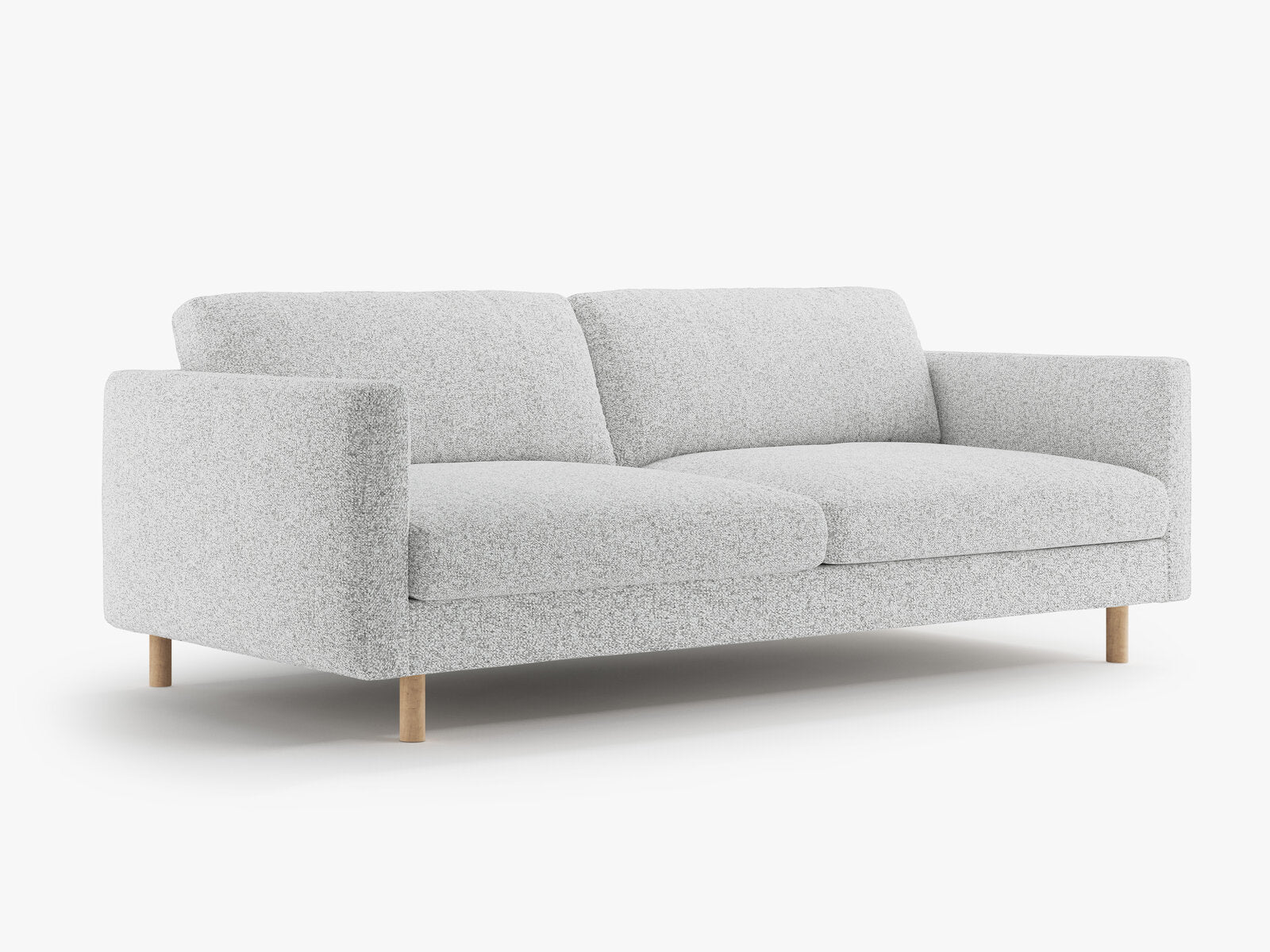 Micadoni Sofa Eden 4-Sitzer Strukturierter Stoff Hellgrau Melange