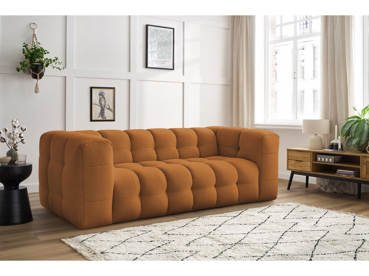 Bobochic Cloud Sofa 3-Sitzer Stoff Gelb