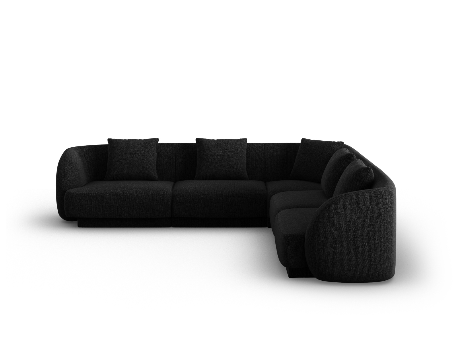 Cosmopolitan Design Wendbares Ecksofa Tulum 5-Sitzer Chenille Eden Anthrazit