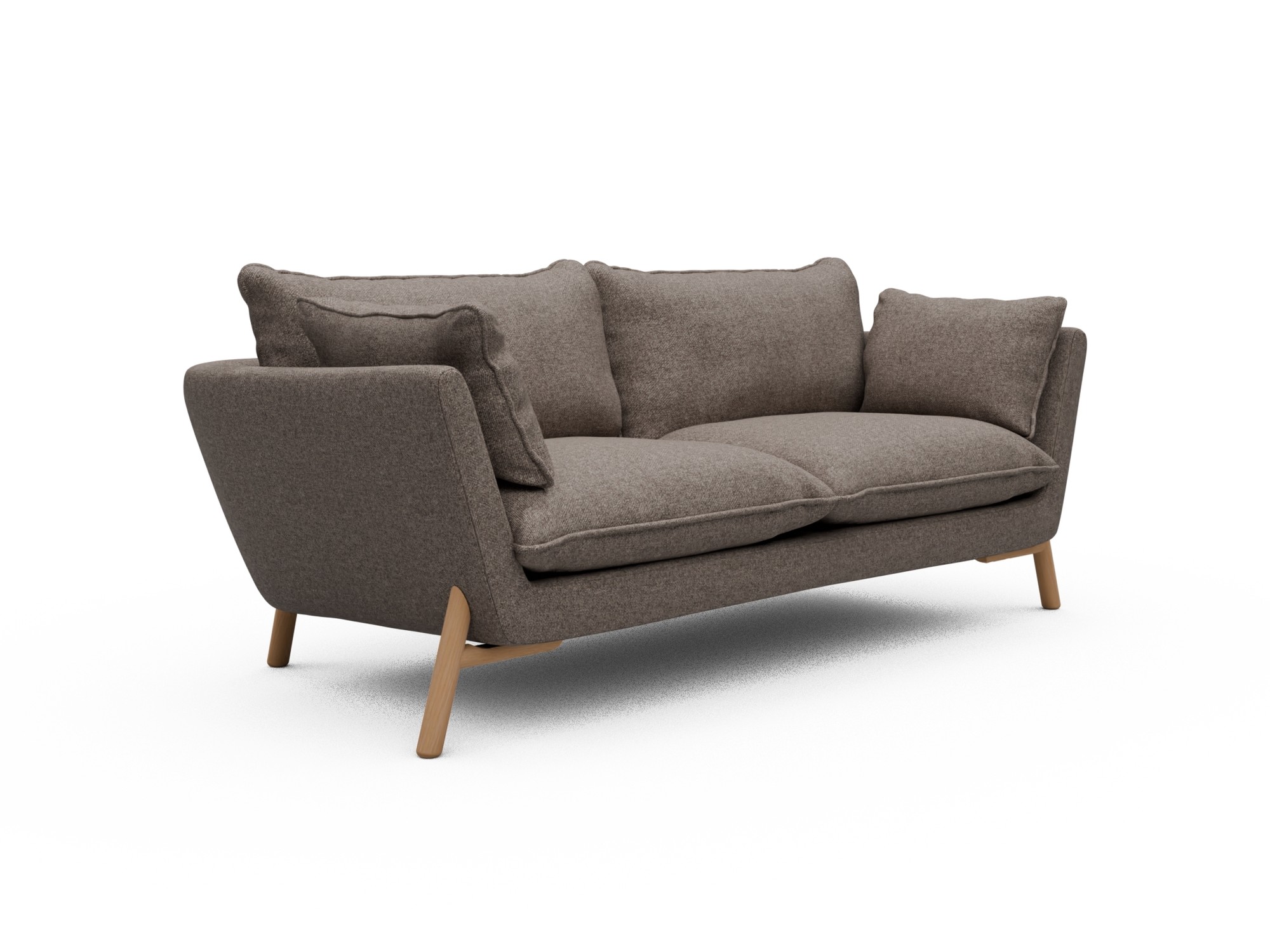 Skandi Home Sofa Emil Soft 2-Sitzer Beinfarbe Eiche Natur Sama-Stone moebelfaktor