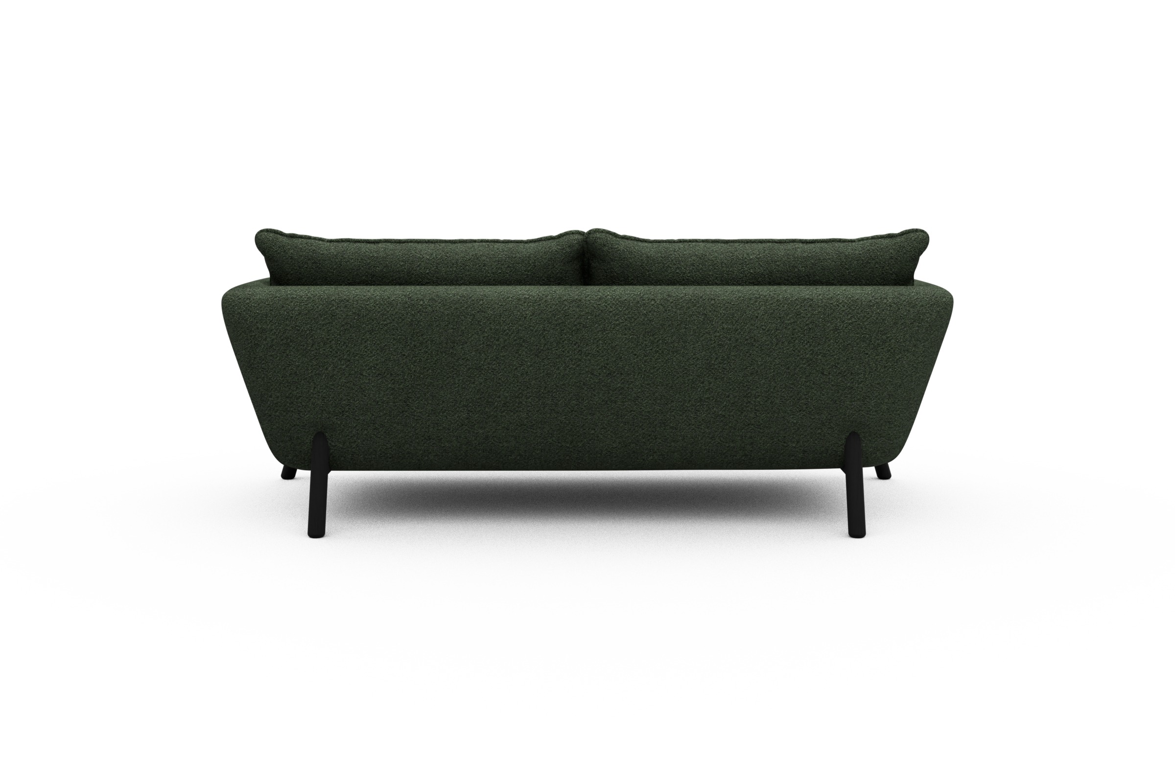 Sofa Emil PREMIUM 2-Sitzer Beinfarbe Eiche Schwarz Vanora-Deep-Green