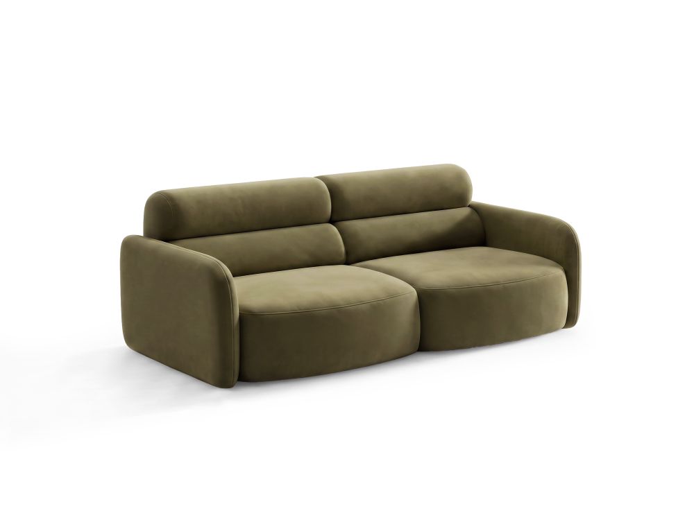 Cosmopolitan Design Sofa Malmo 3-Sitzer Samt Bluvel Grün
