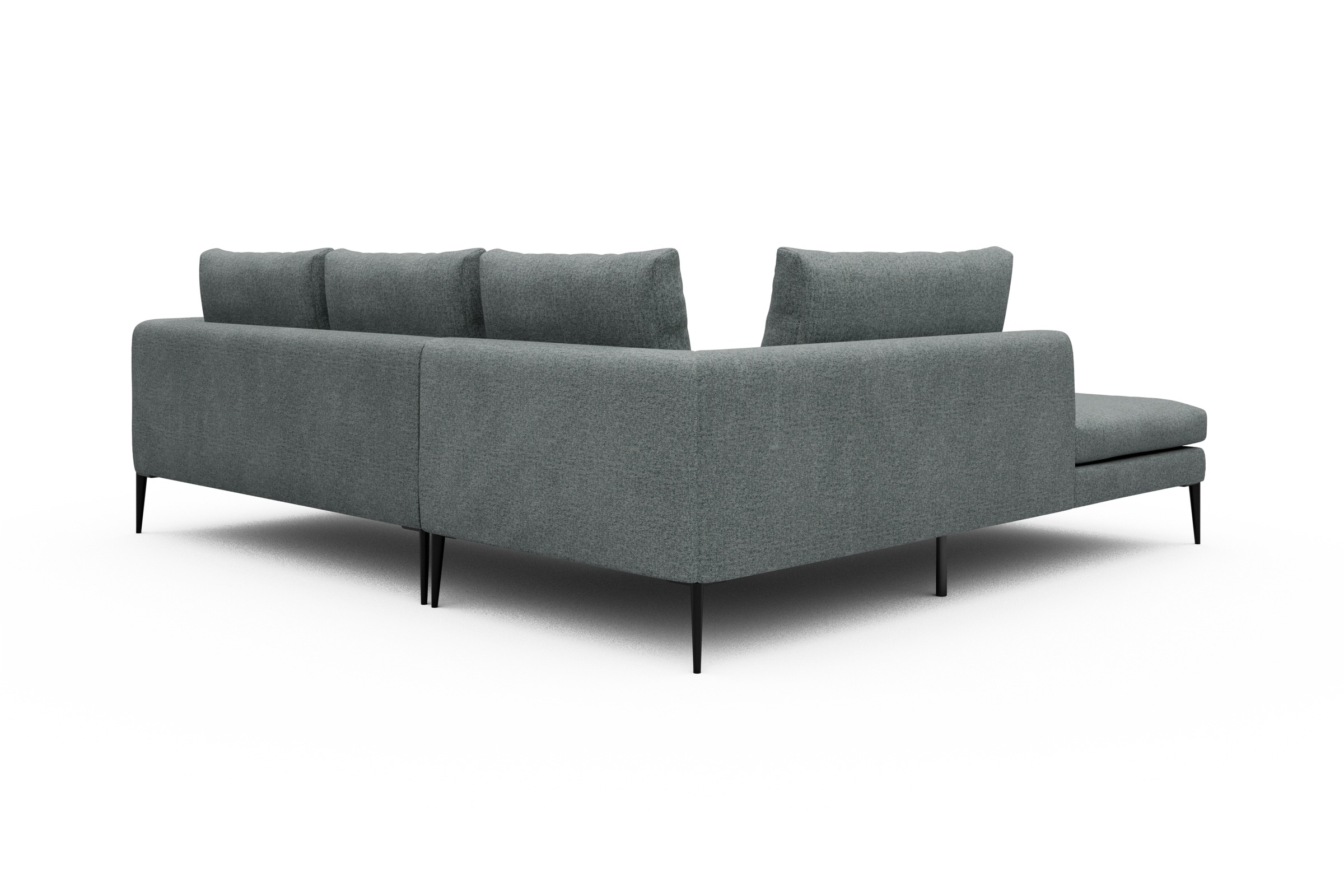 Ecksofa Paul Relax-Ecke links mit 2-Sitzer Casone-Light-Mixed-Green