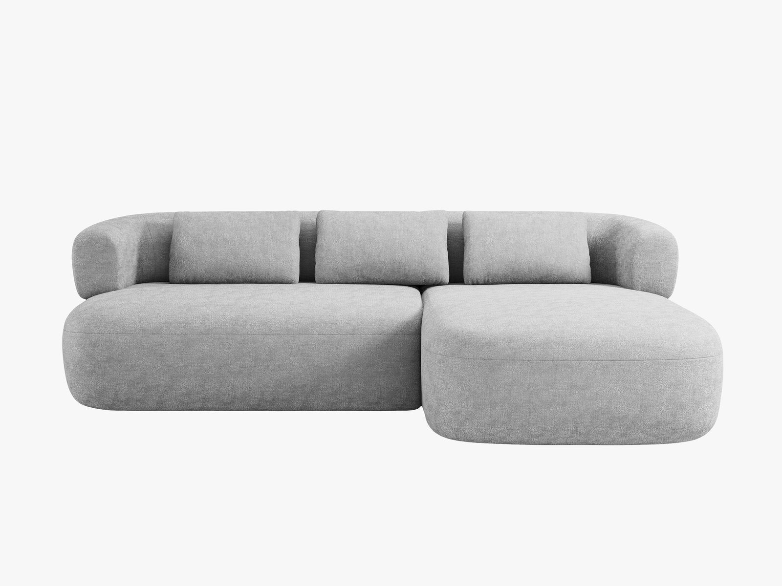 Micadoni 5-Sitzer Ecksofa Jenny Rechts Chenille Perfect Harmony Silber