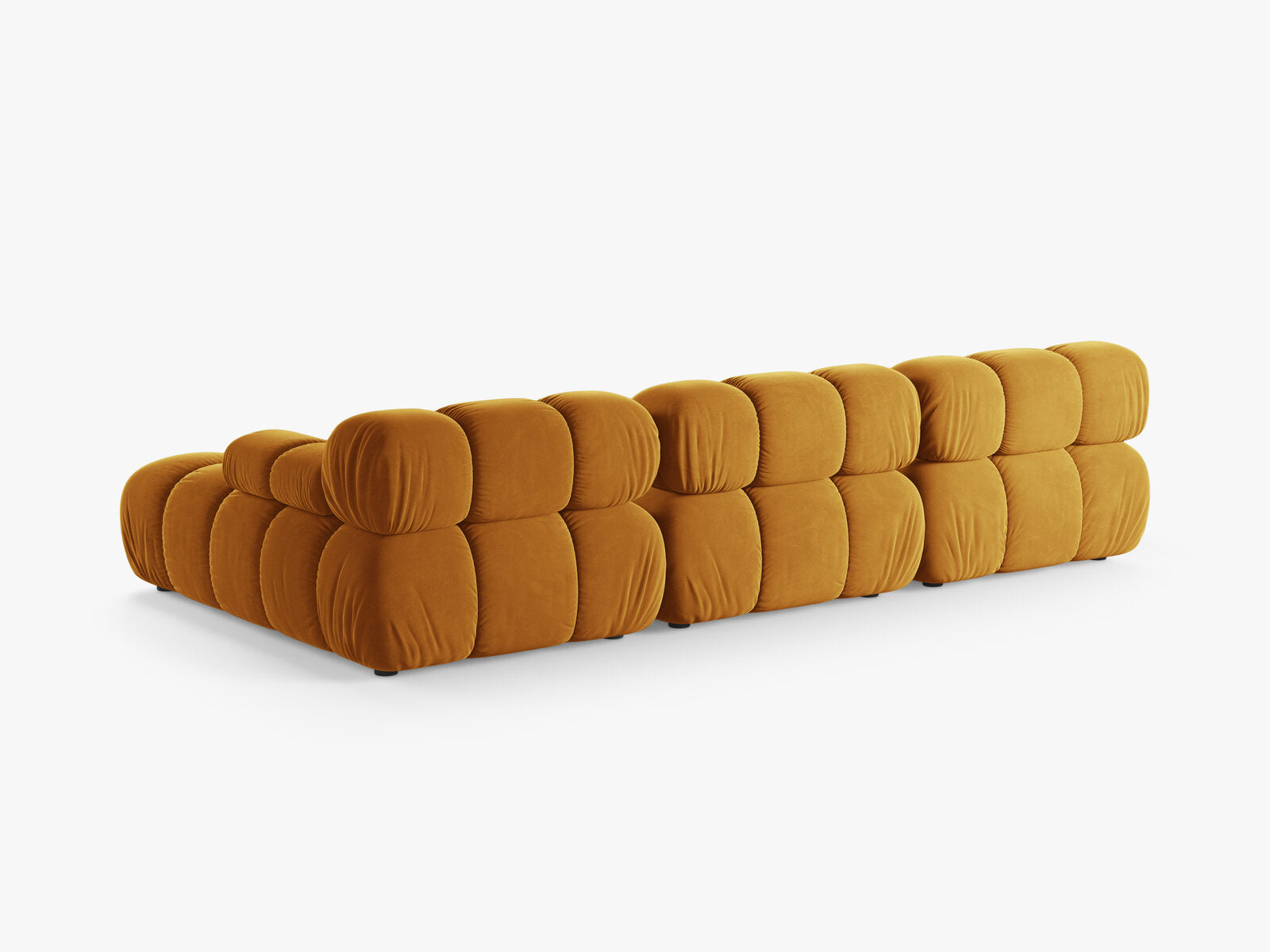 Micadoni Modulares Ecksofa Bellis 4-Sitzer Rechts Samt Venus Gelb