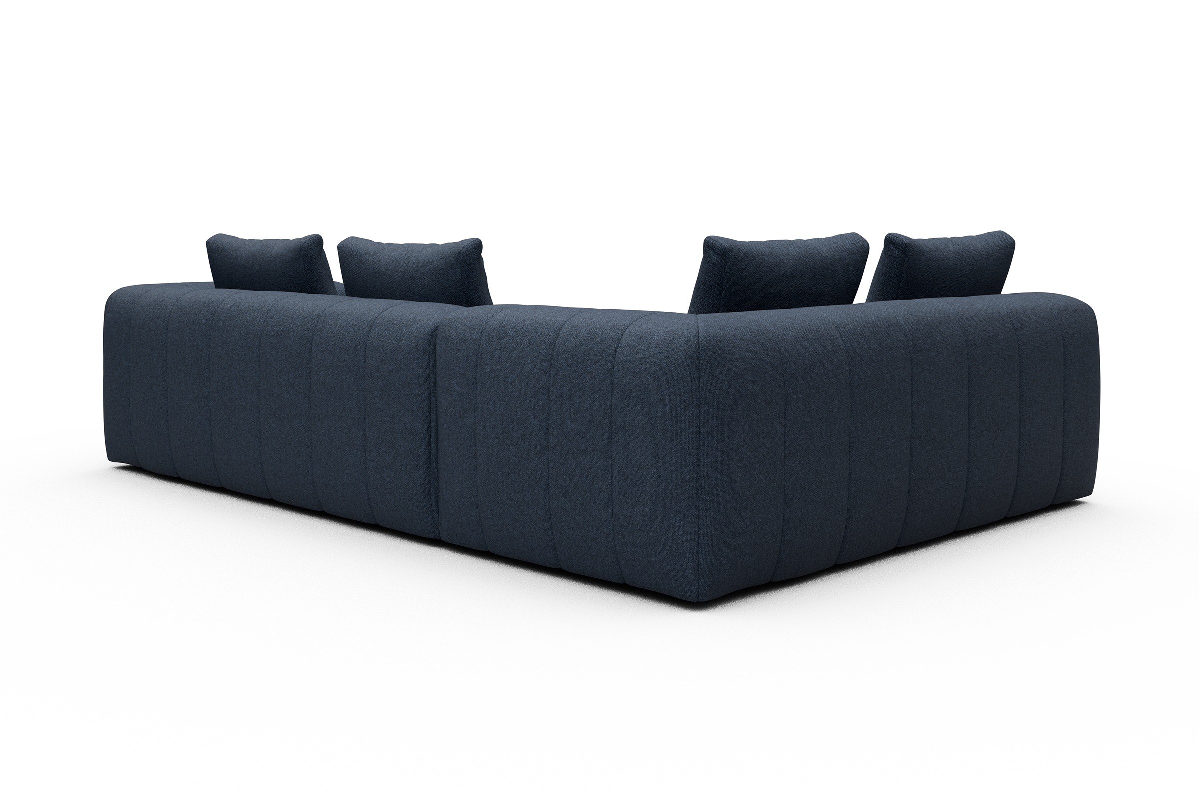 Ecksofa Hugo 2x 2,5-Sitzer Armlehne rechts Sama-Deep-Blue
