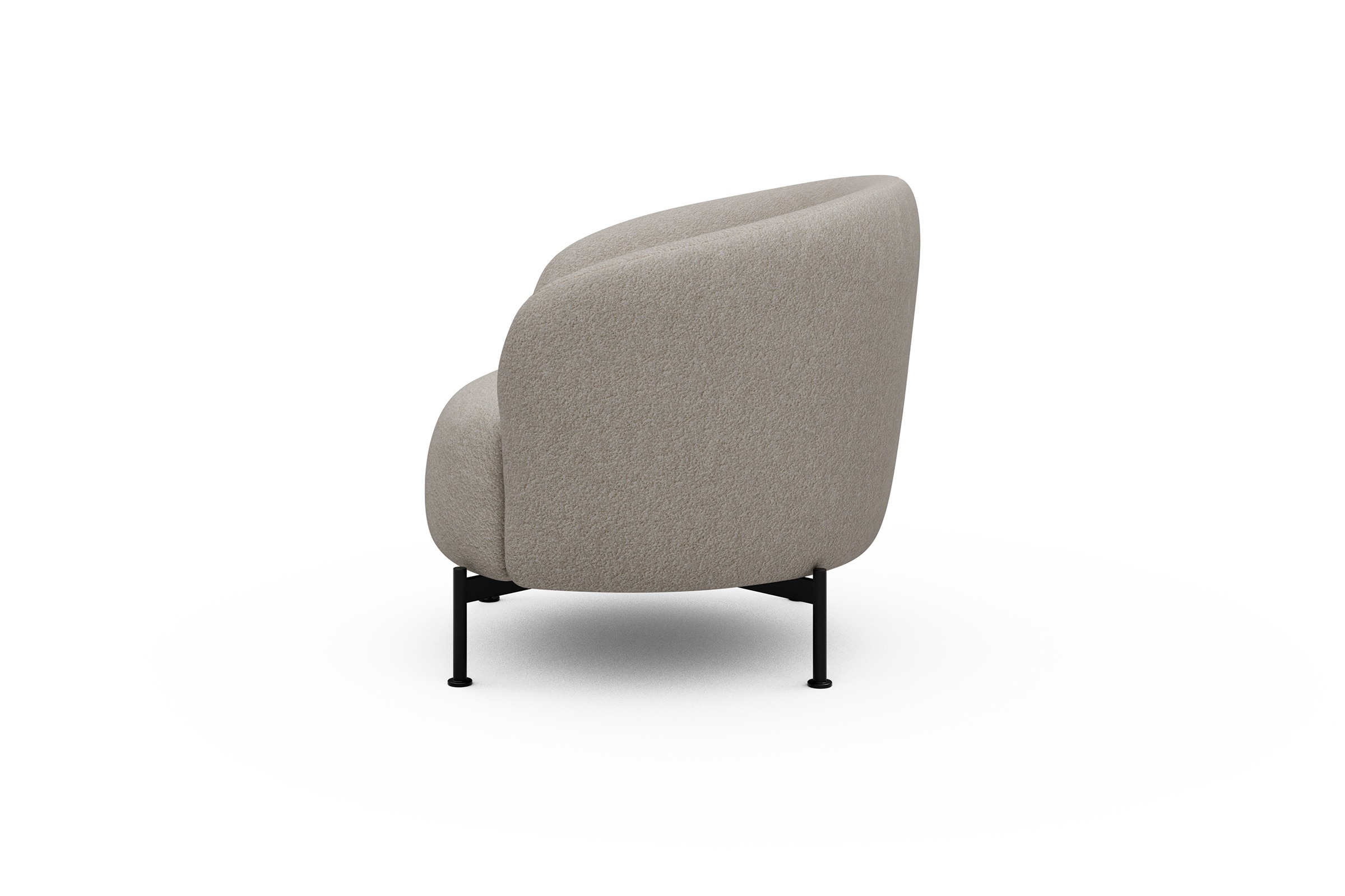 Sessel Ronda X-Metallgestell Schwarz Aivi-Lace-Beige