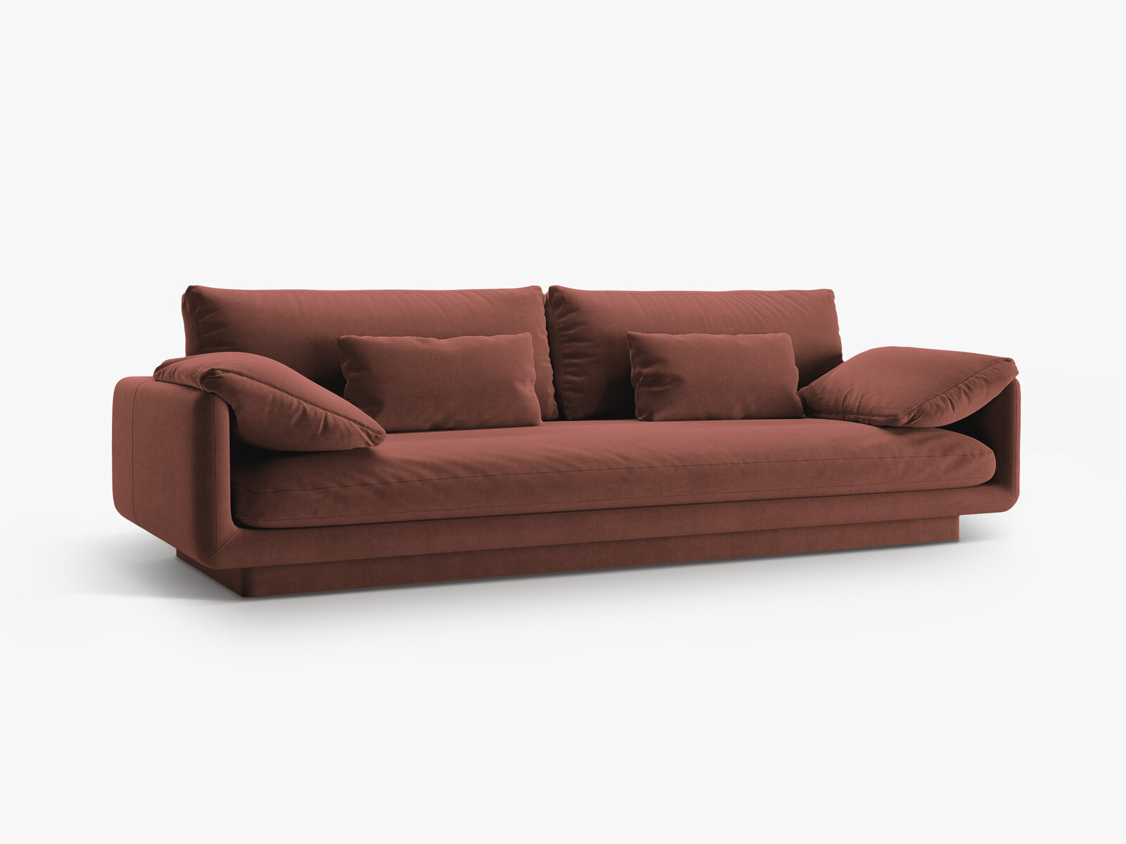 Micadoni Sofa Torino 4-Sitzer Samt Cuoio