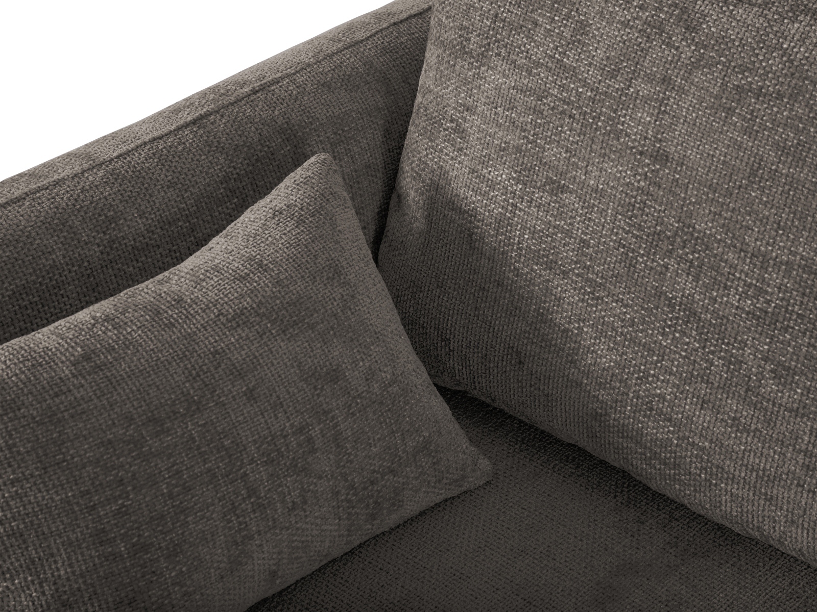 Cosmopolitan Design Ecksofa Matera 4-Sitzer mit Schlaffunktion Chenille Eden Hellgrau Rechts