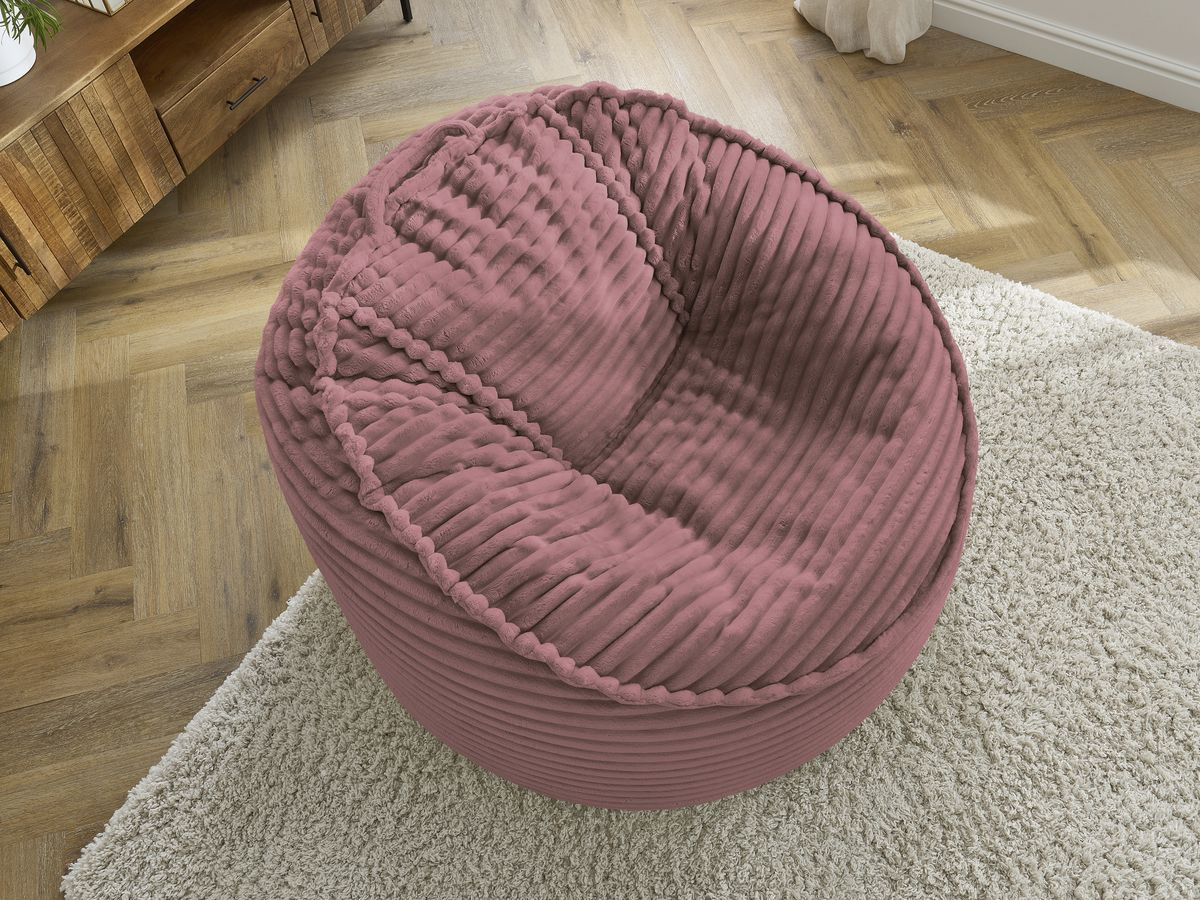 Bobochic Socrate Pouf Breitcord weich Rosa