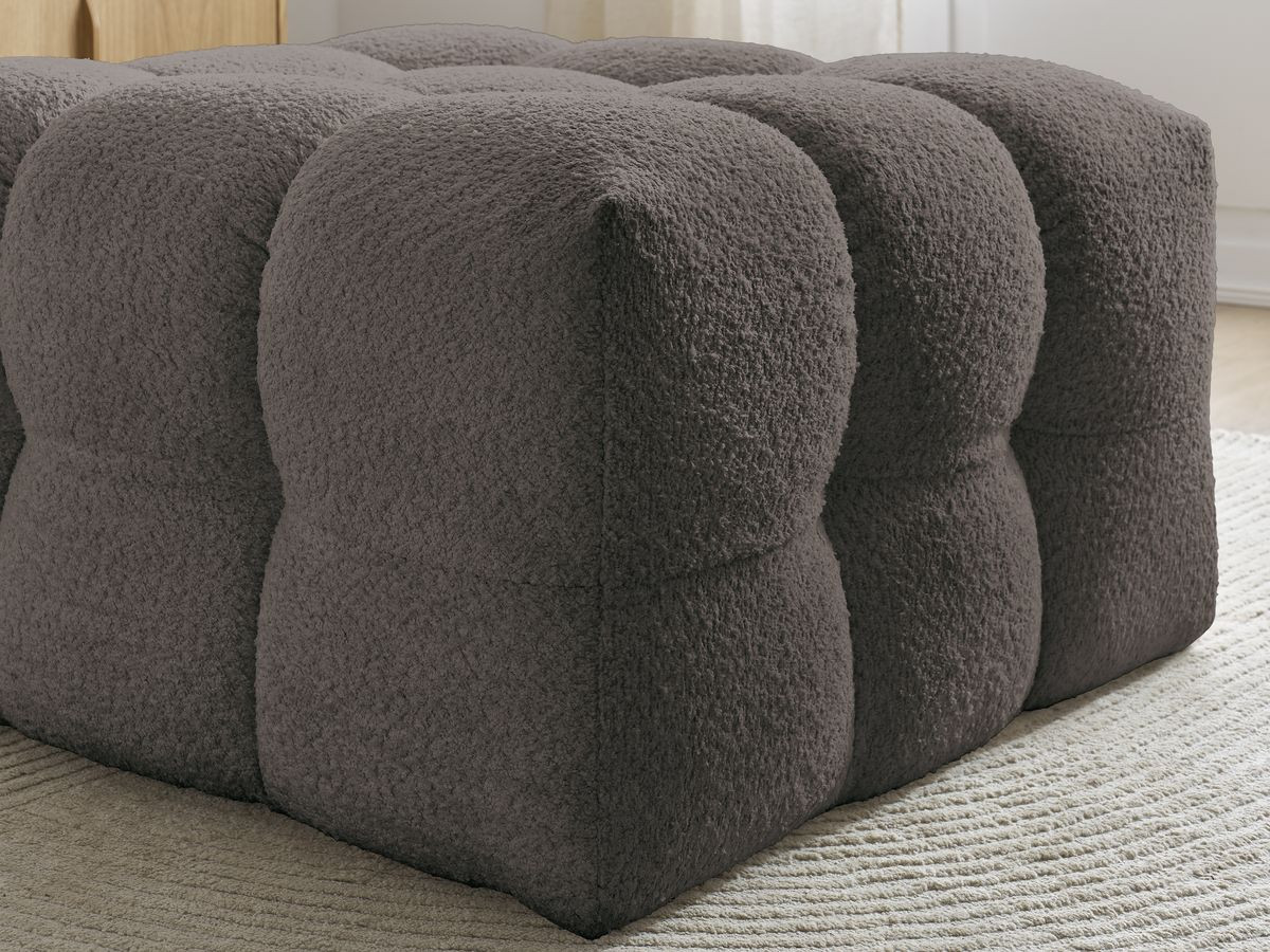 Bobochic Cloud Pouf Bouclé-Stoff Braun