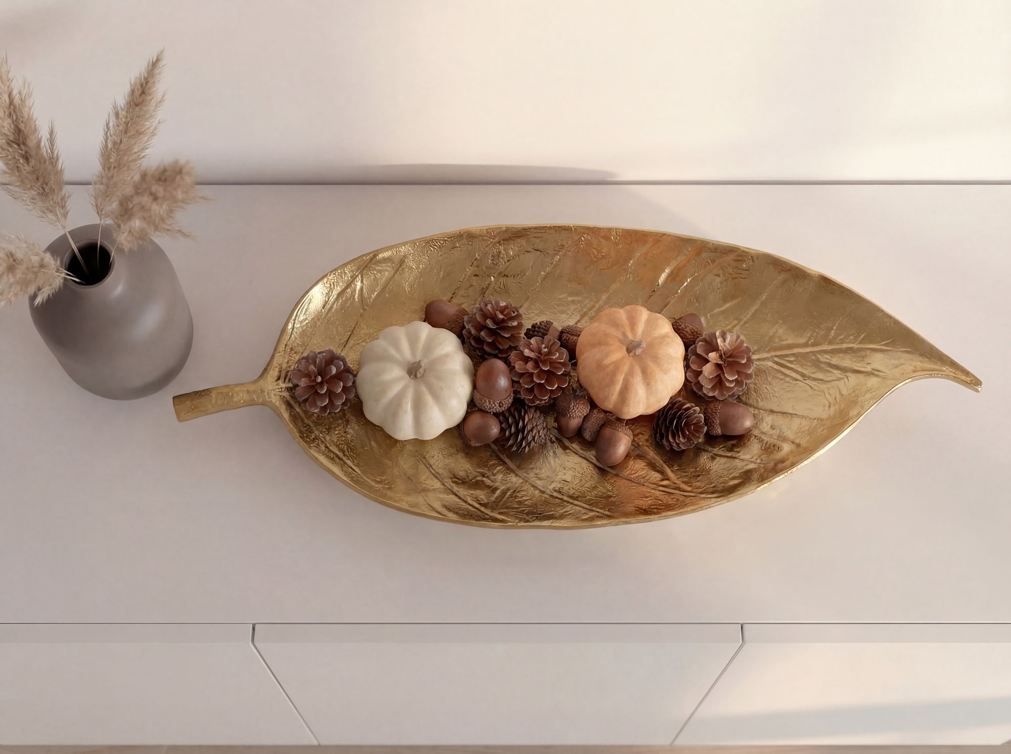 Dekoschale Rennebu Aluminium Gold 61 × 18 × 4 cm