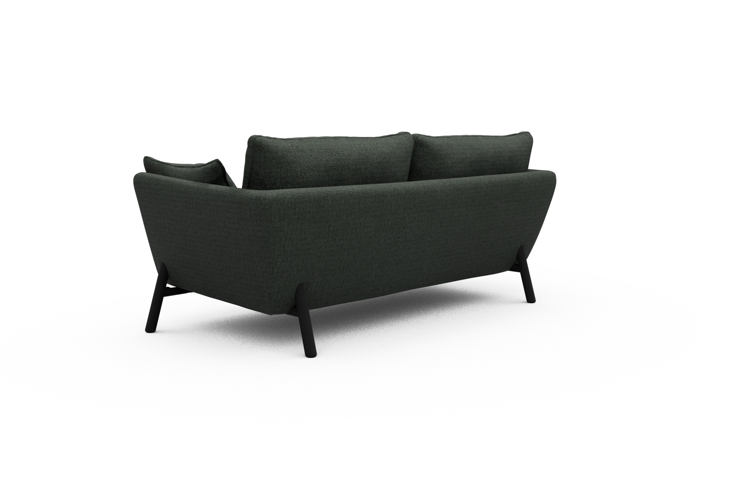 Sofa Emil 2-Sitzer Beinfarbe Eiche Schwarz Aivi-Pine-Green