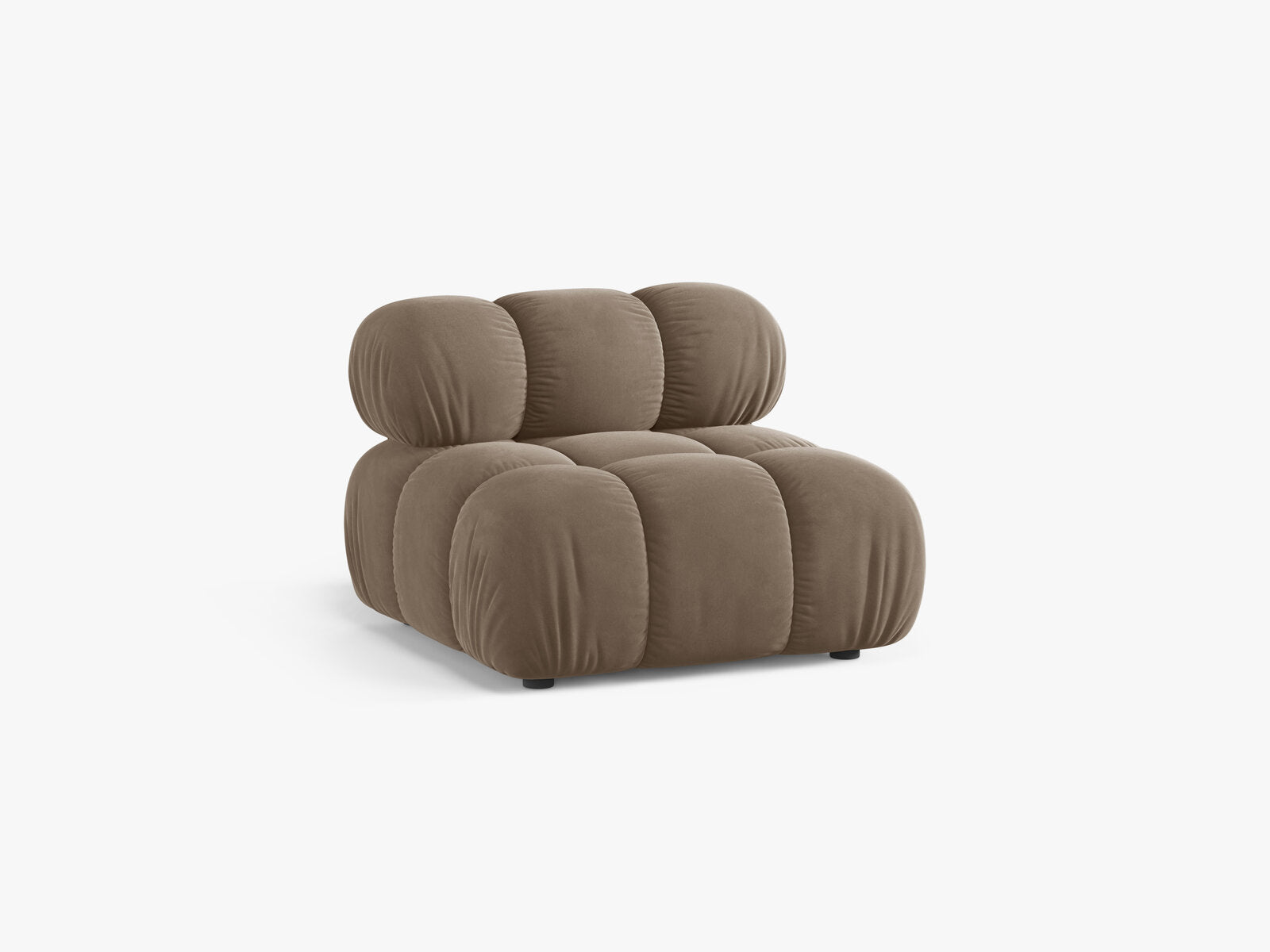 Micadoni Armloses Modul Bellis Samt Bluvel Cappuccino