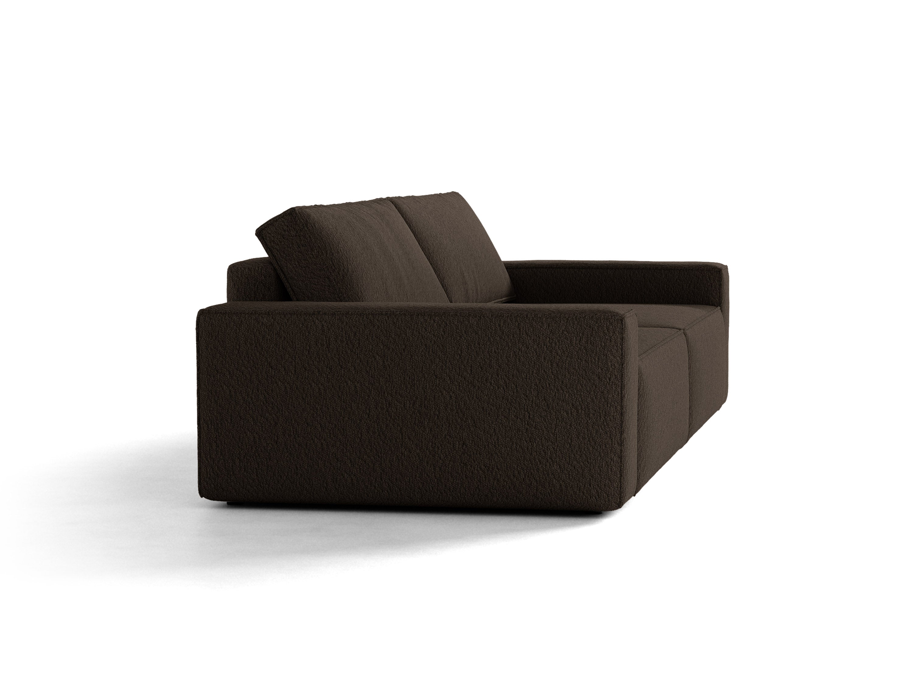 Micadoni Schlafsofa Jodie 3-Sitzer Boucle Baloo Braun
