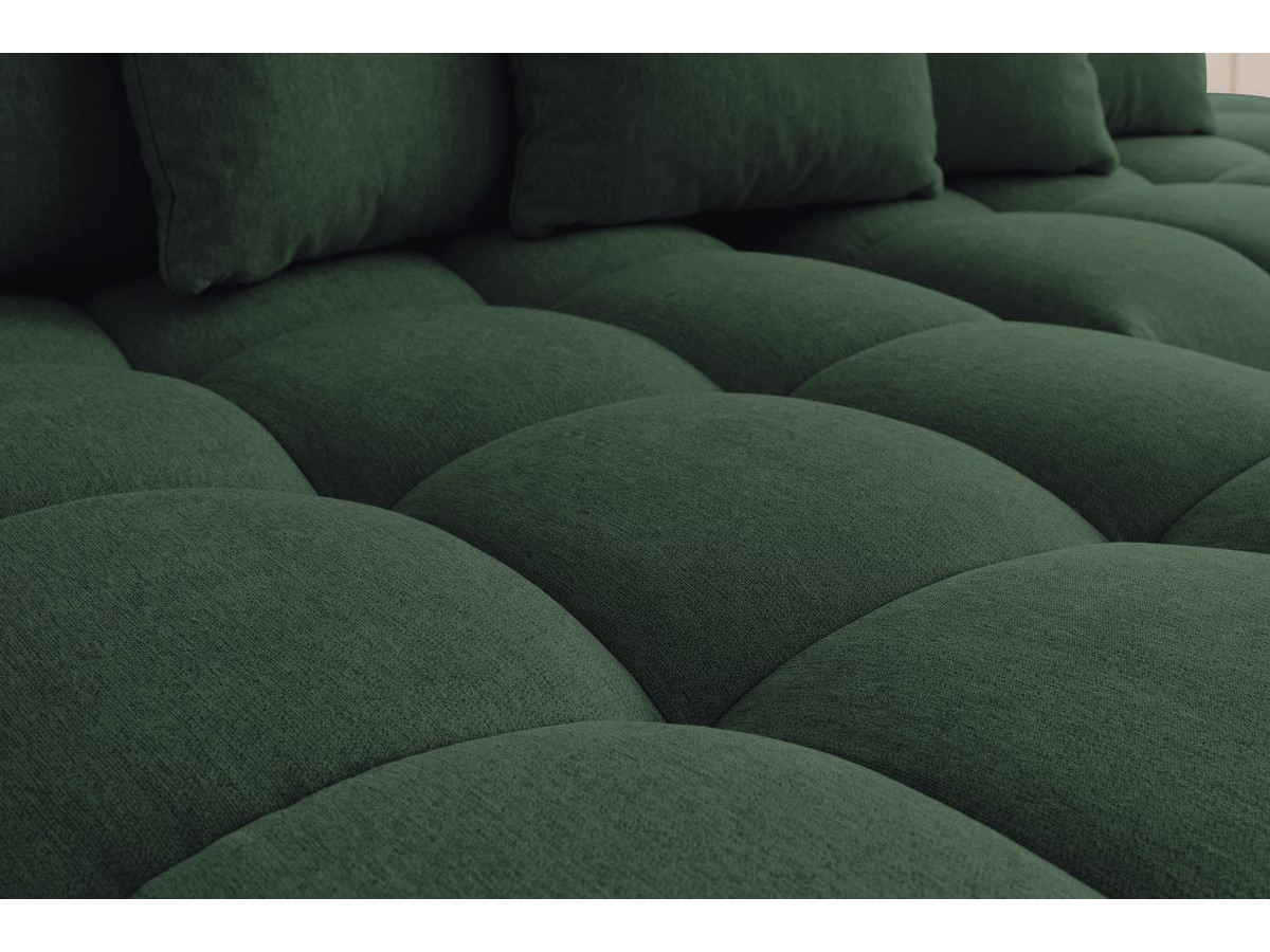 Bobochic Mont-blanc Ecksofa Melange-Stoff Grün Ecke links