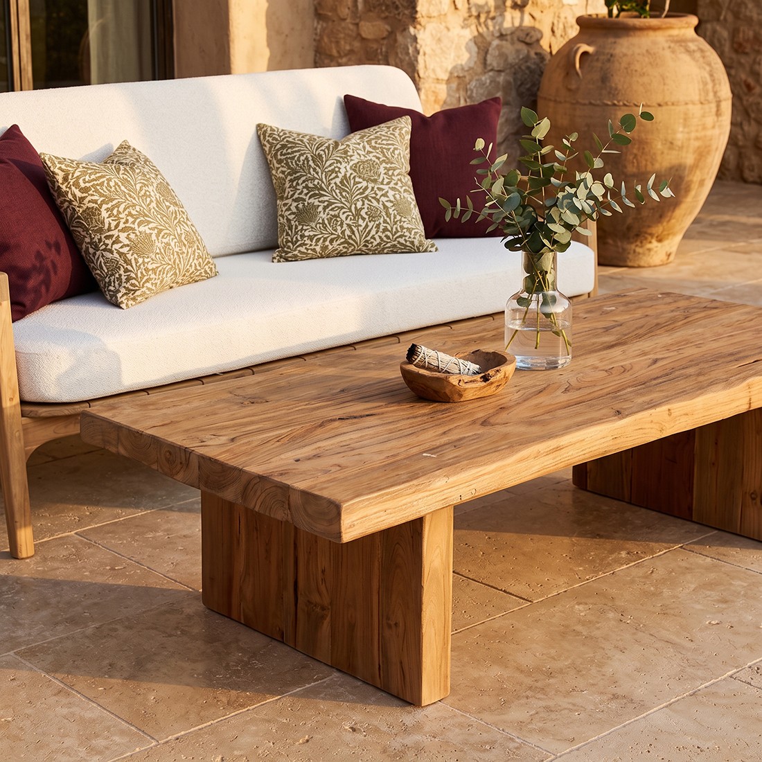 Raw Materials Couchtisch Teak Recyclingholz